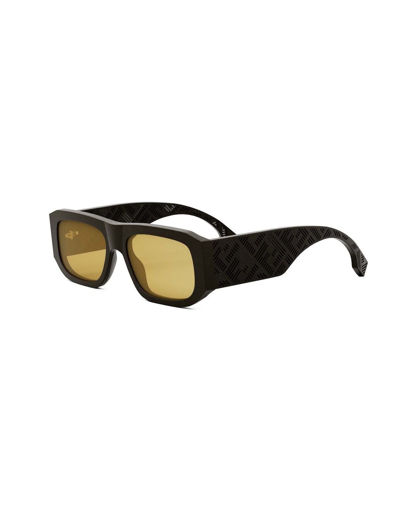 Fendi Eyewear Sunglasses - Marmorizzato rosa-marrone/Gialla