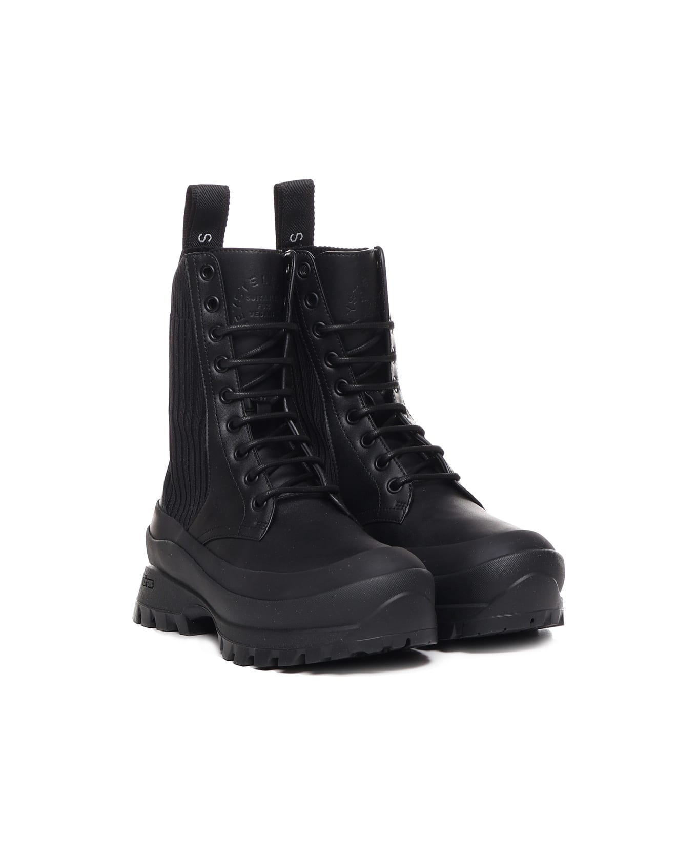 Stella McCartney Biker Boots With Trace Laces - Black