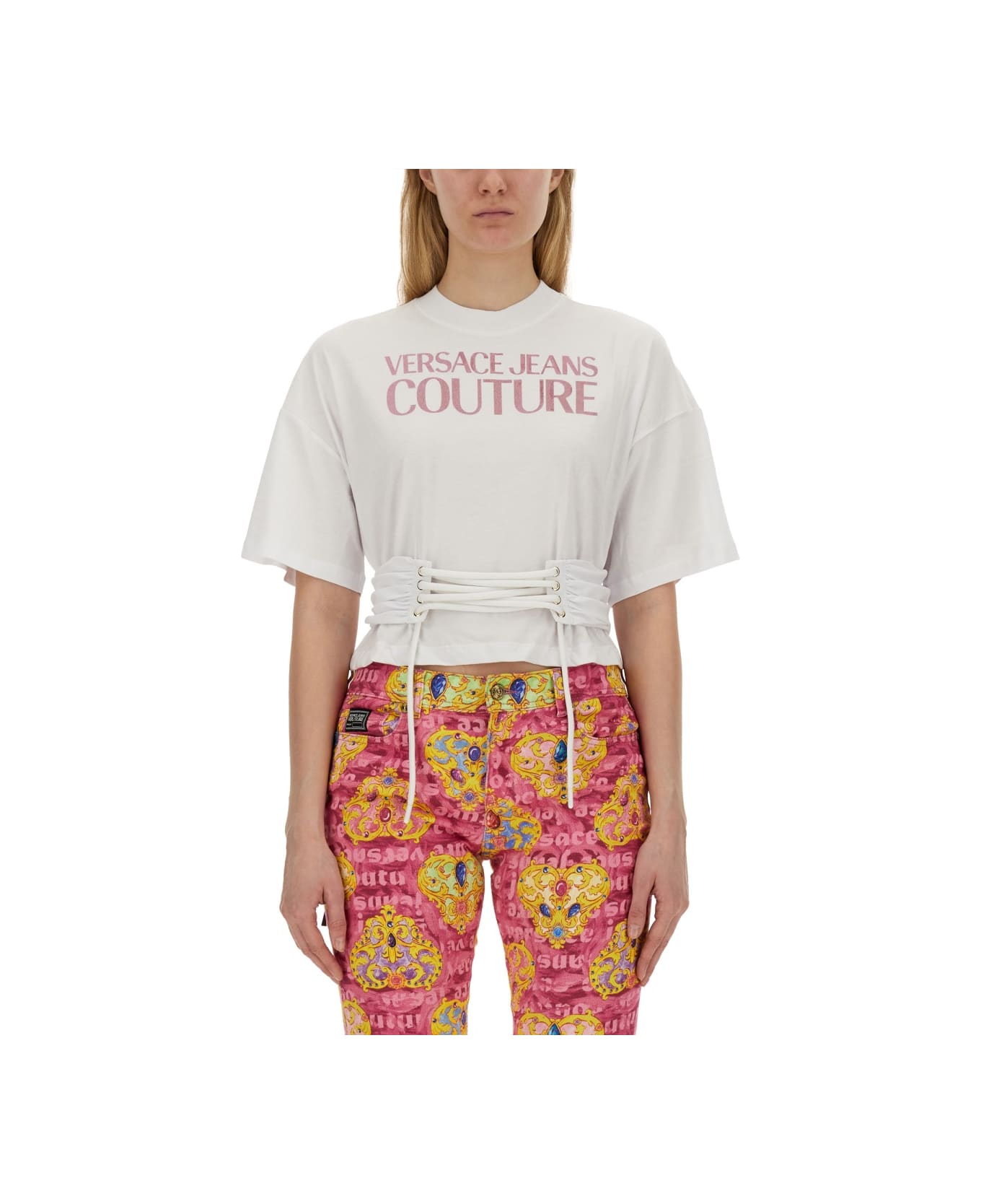 Versace Jeans Couture T-shirt With Logo - BIANCO