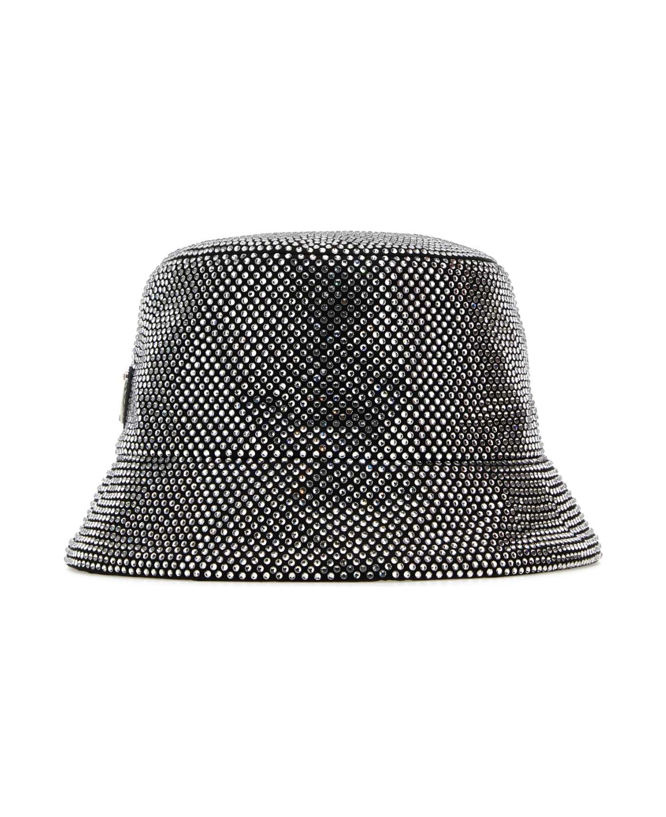 Prada Embellished Fabric Bucket Hat - CRISTAL