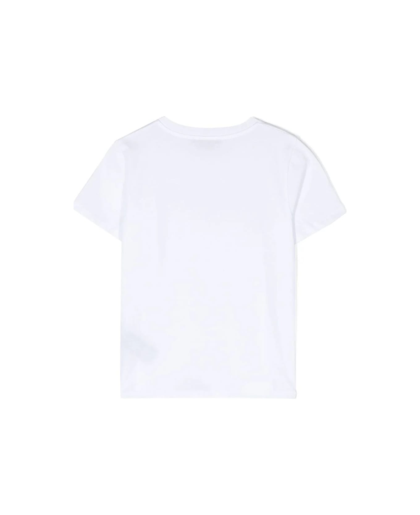 Balmain White T-shirt With Silver Logo - White Tシャツ＆ポロシャツ