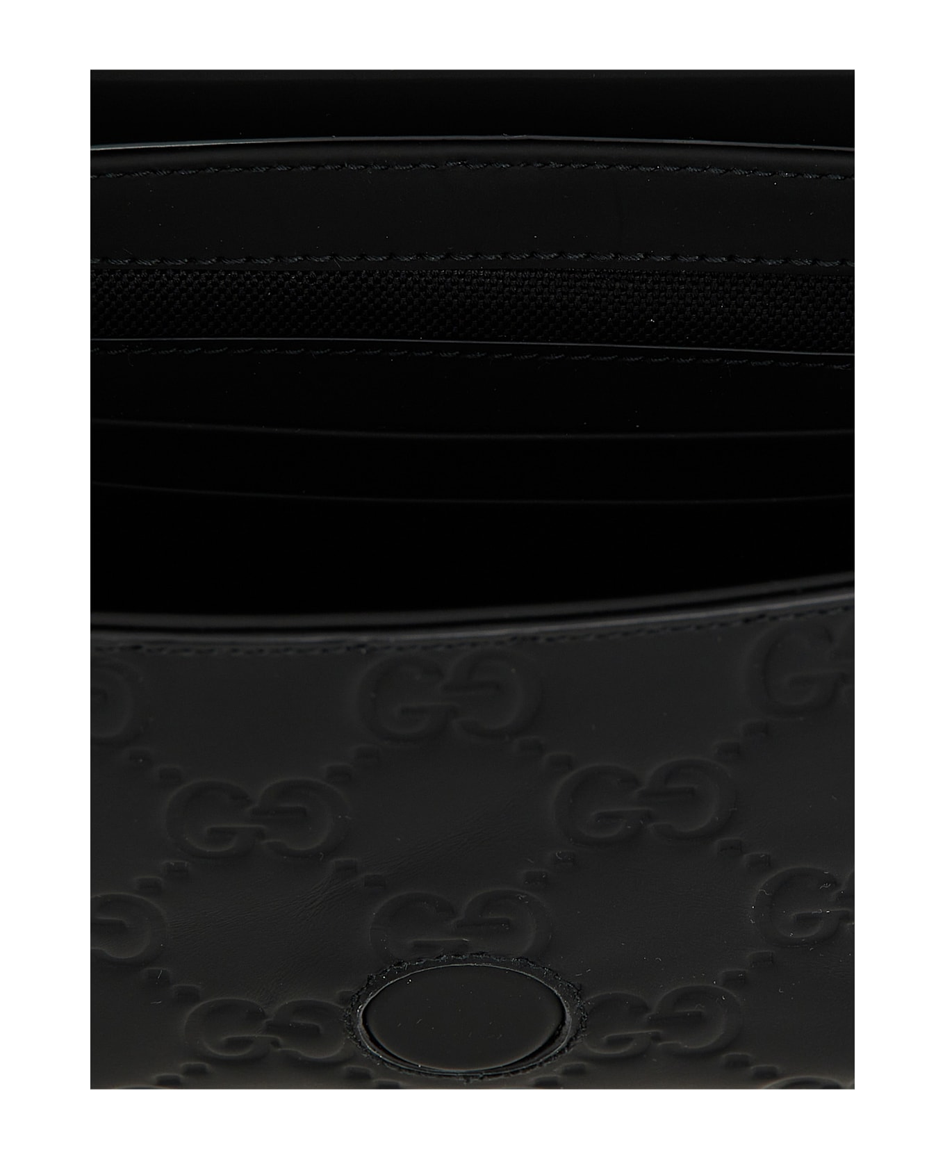 Gucci Rubber Effect Crossbody Bag - Black  