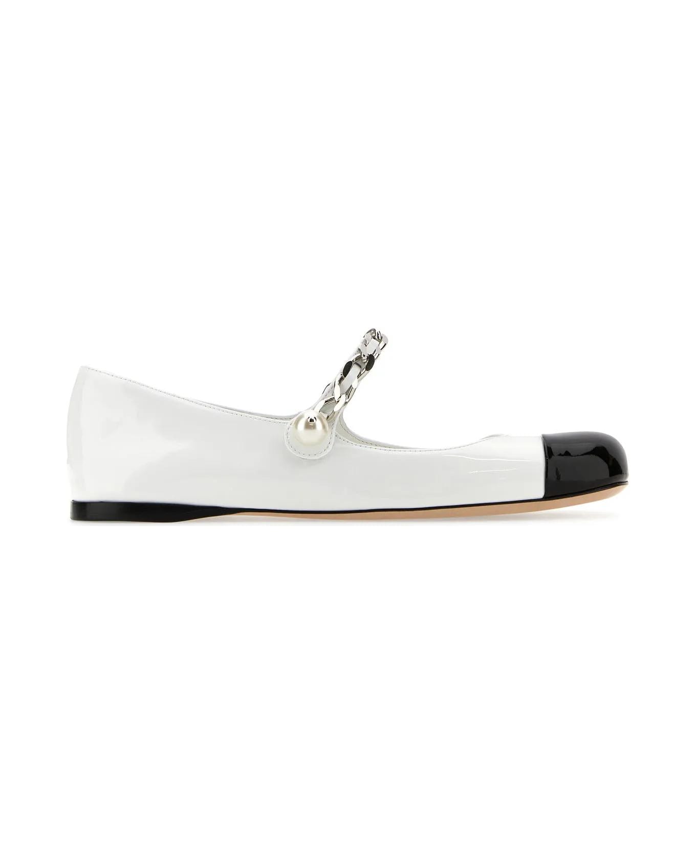 miu miu leather ballerinas with belts