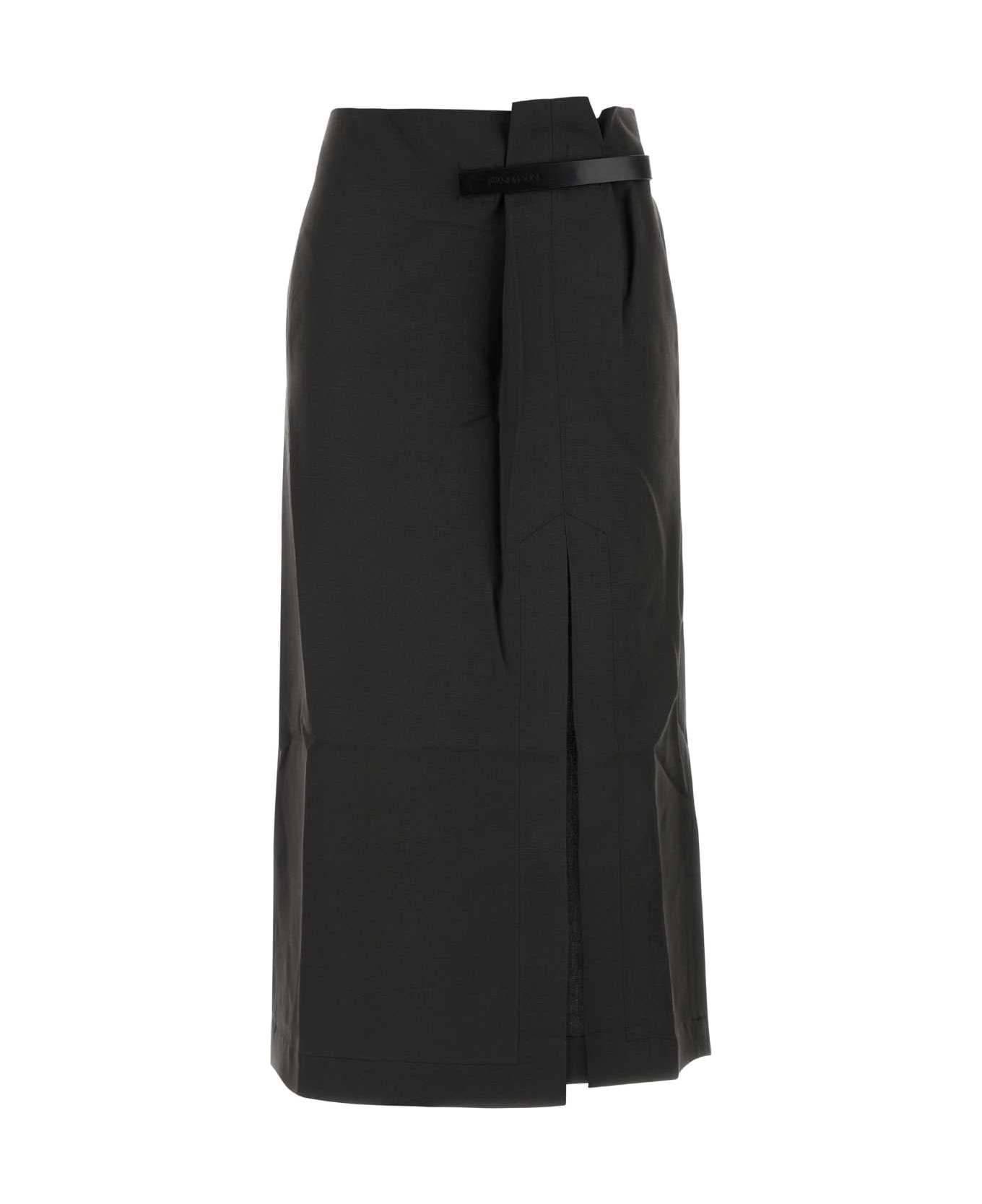 J.W. Anderson Graphite Viscose Blend Skirt - CHARCOAL