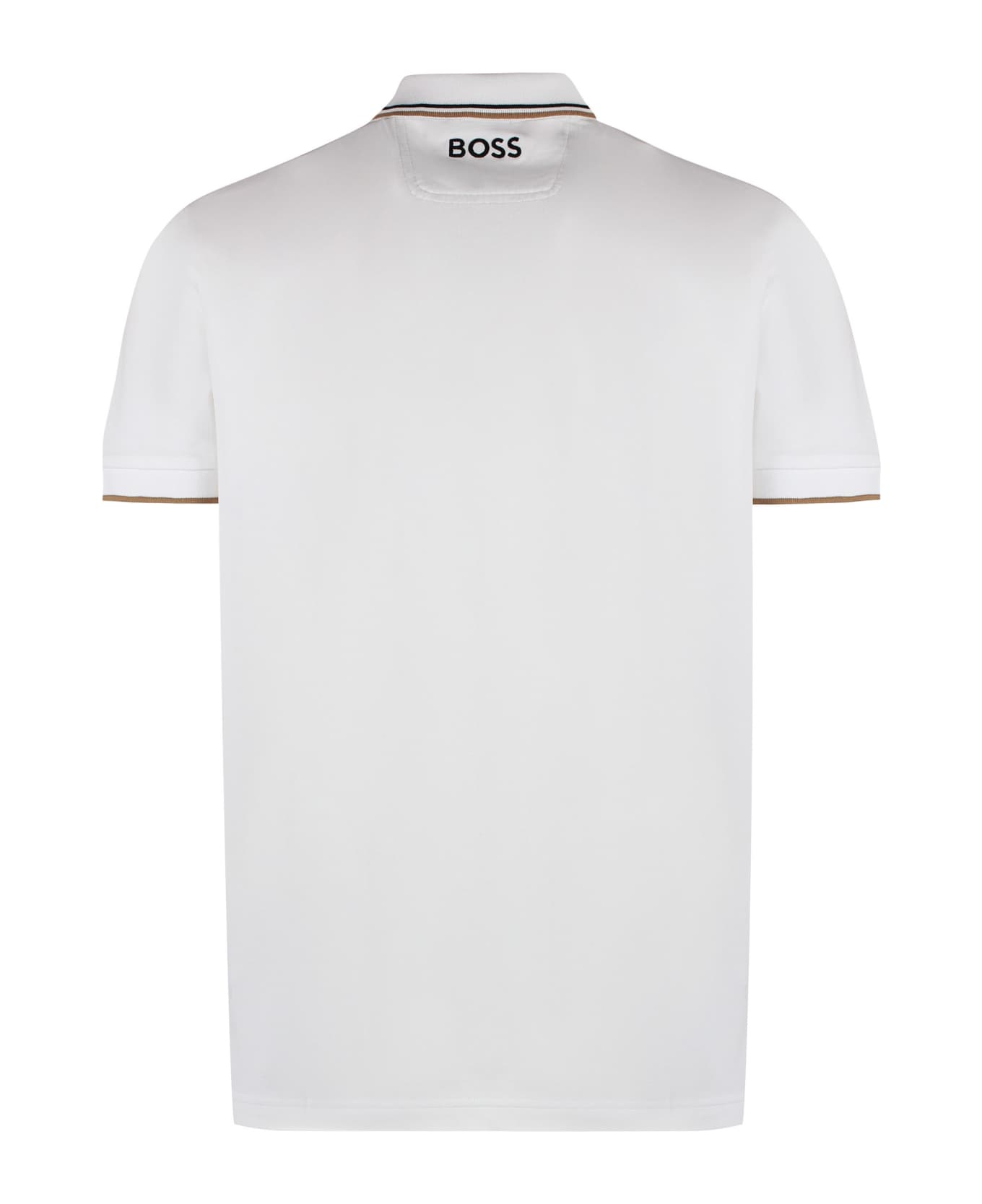 Hugo Boss Short Sleeve Cotton Pique Polo Shirt - WHITE ポロシャツ