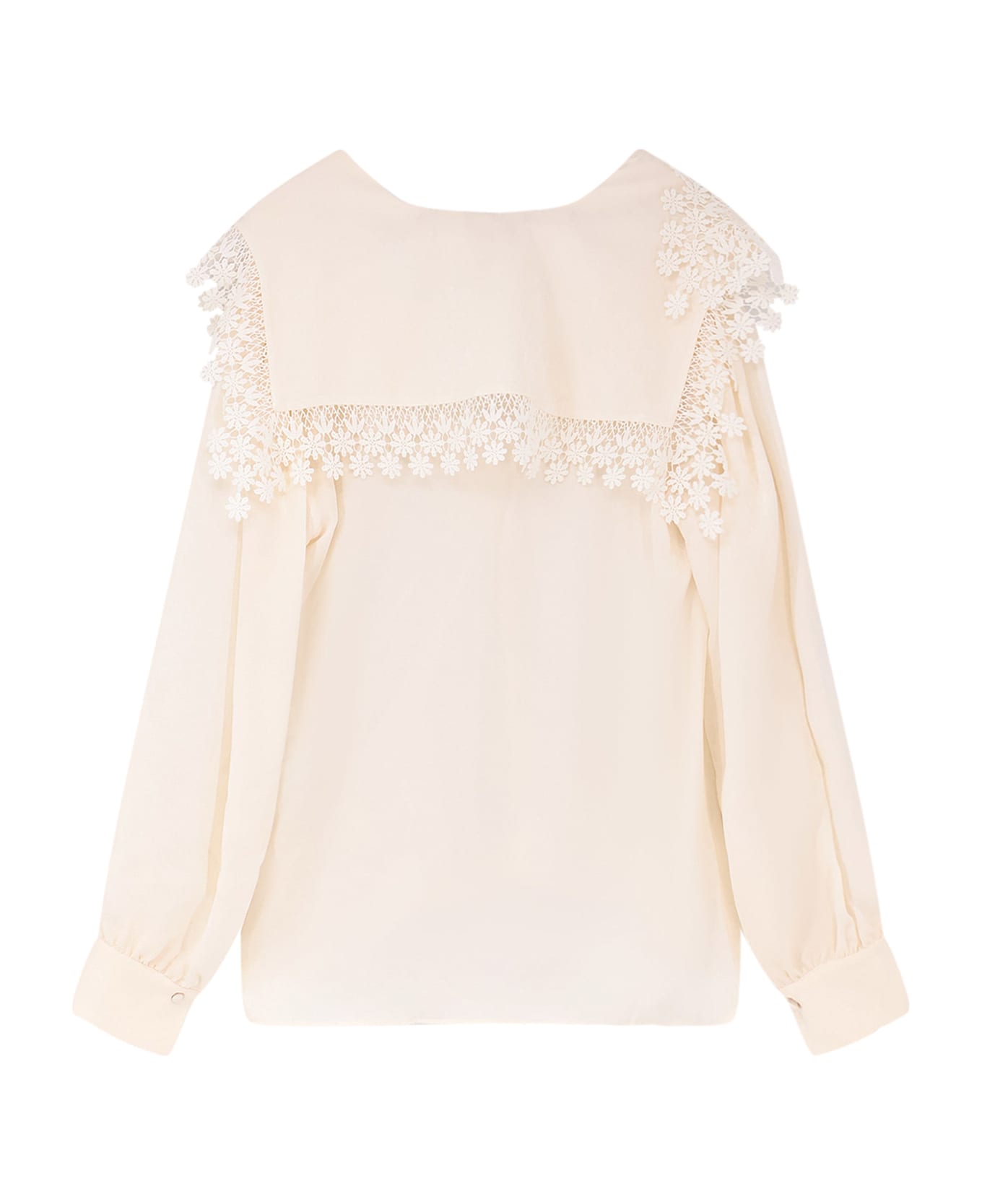 Chloé Printed Silk Shirt - Iconic Milk