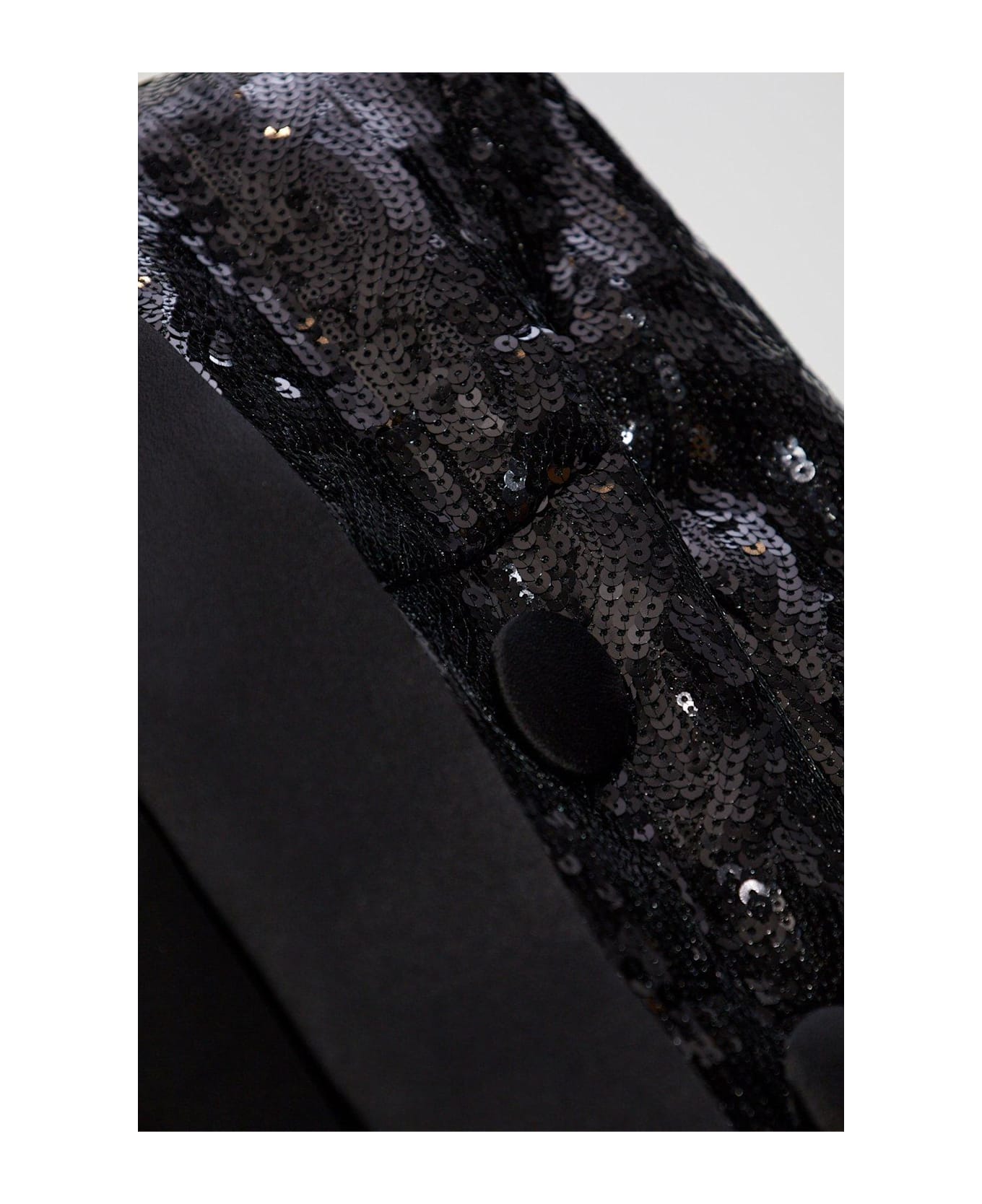 Balmain Sequinned Collared Blazer - BLACK