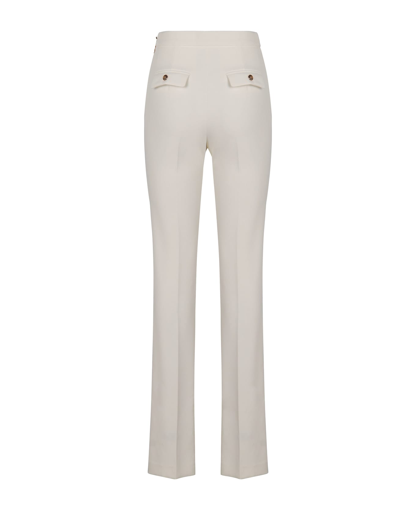 Elisabetta Franchi Lightweight Crêpe Pants - White