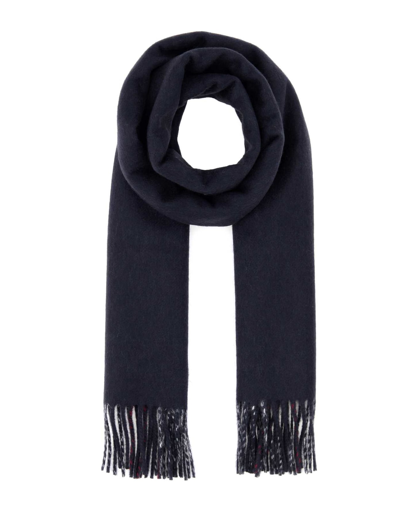 Burberry Navy Blue Cashmere Reversible Scarf - NAVY