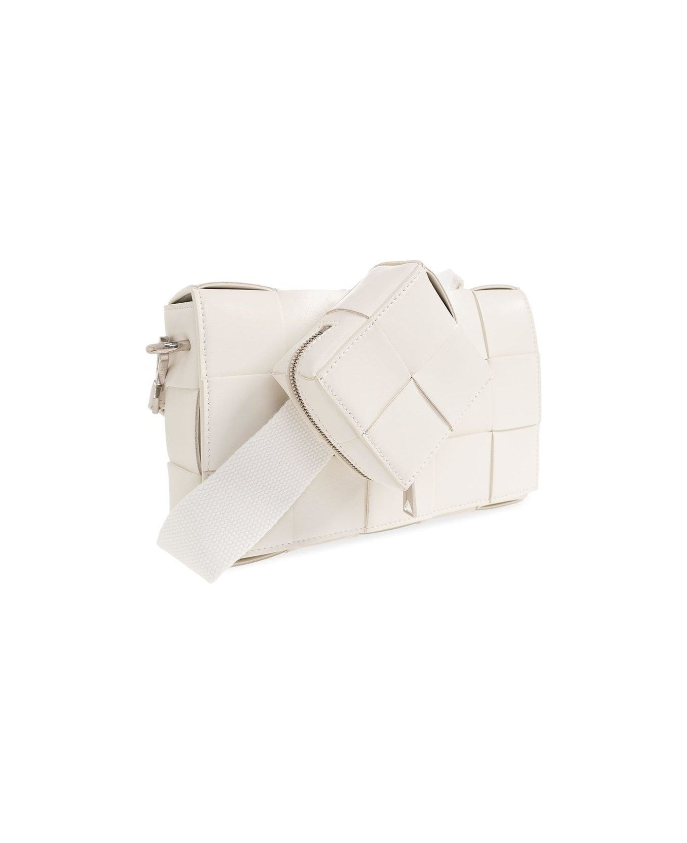 Bottega Veneta Cassette Medium Shoulder Bag - WHITE