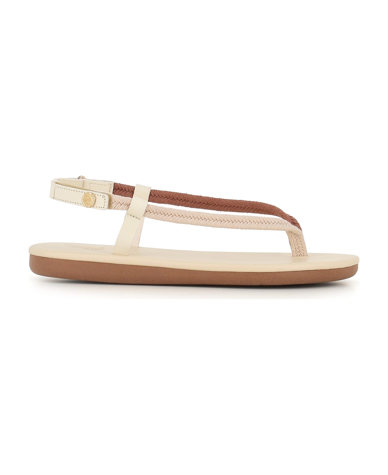 Ancient Greek Sandals Sandal Zoi - Cuoio/bianco