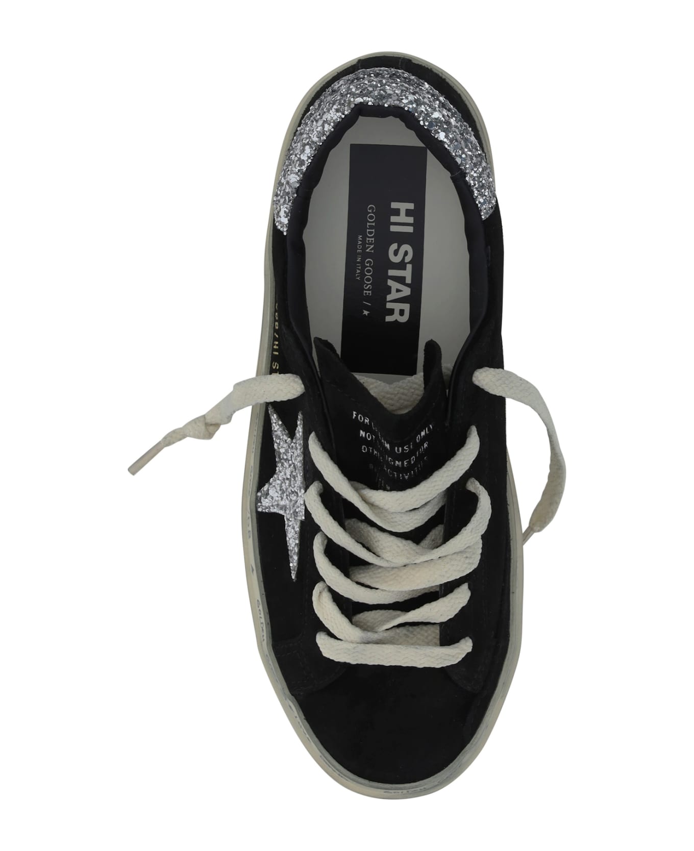 Golden Goose Hi Star Sneakers - Black/silver