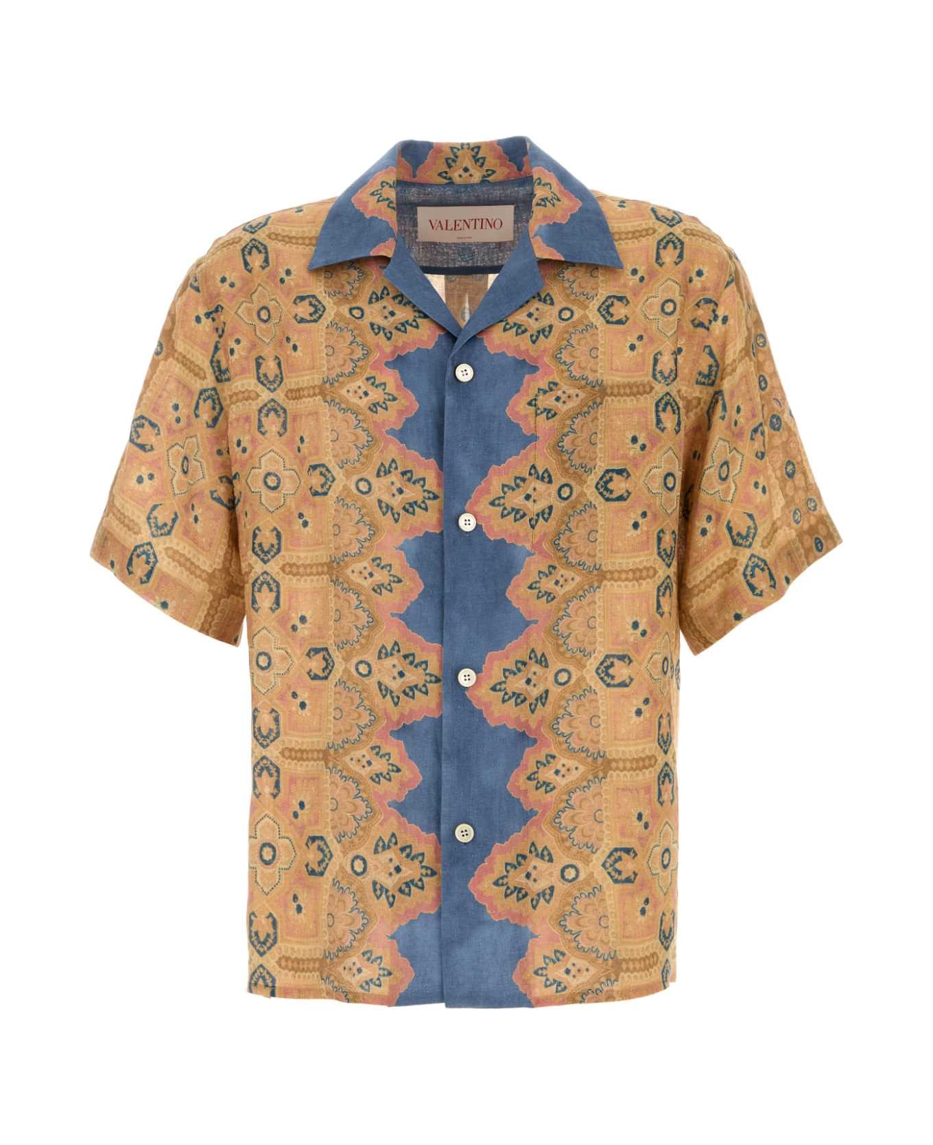 Printed Linen Shirt - Thumbnail 2