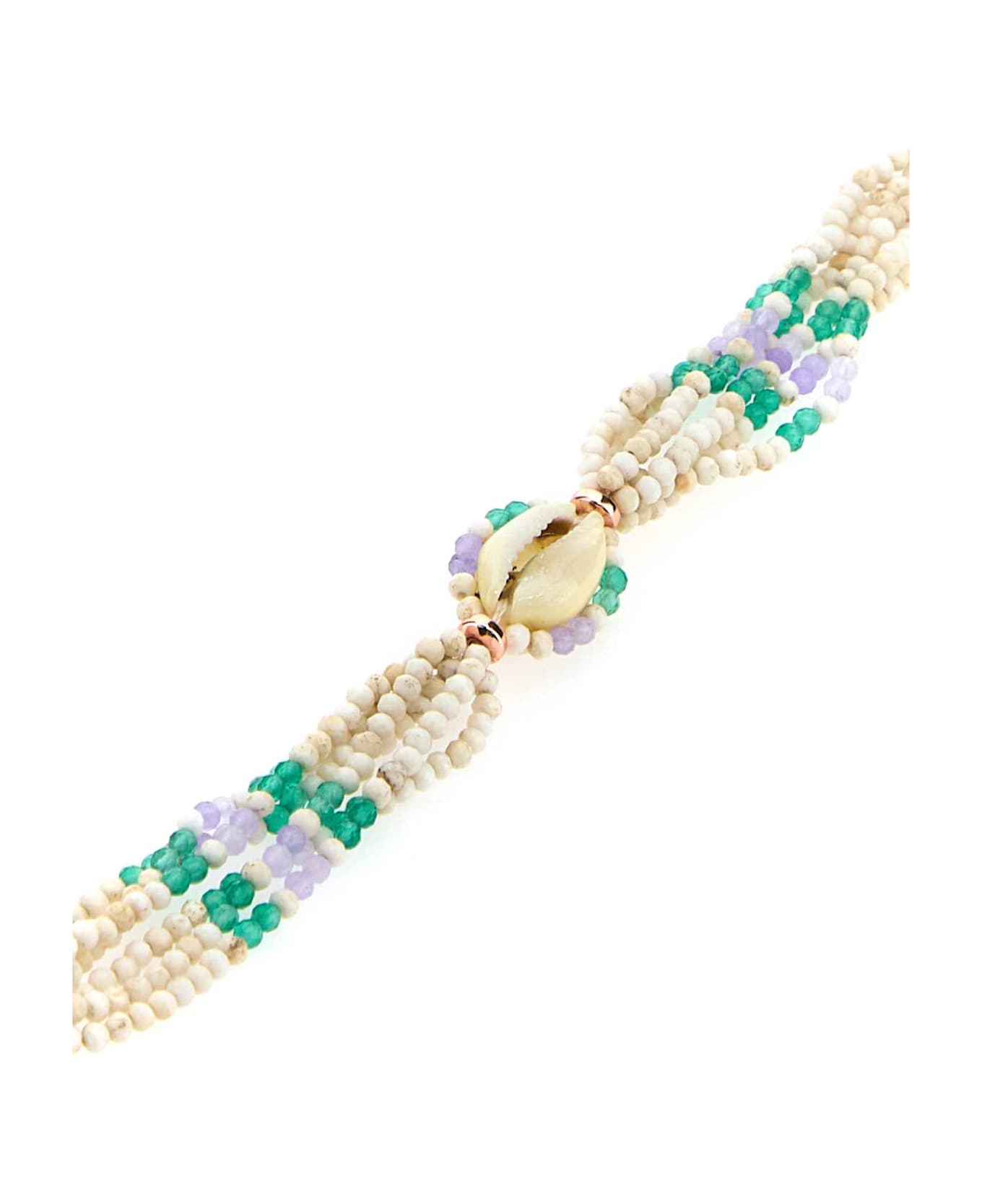 Isabel Marant Multicolor Beads Bracelet - ECRUGREEN