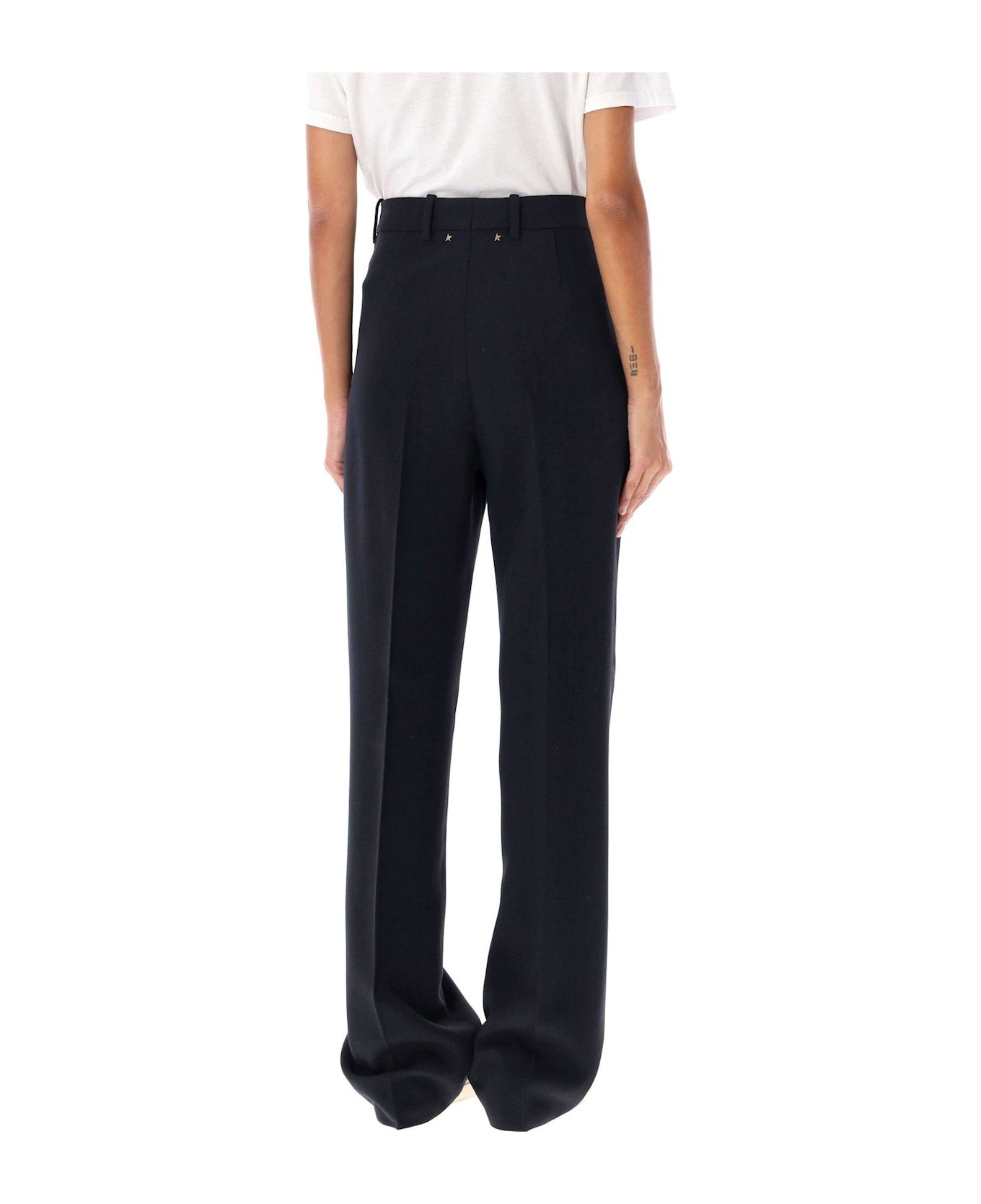 Golden Goose Straight-leg Pleat-detailed Pants - Blue