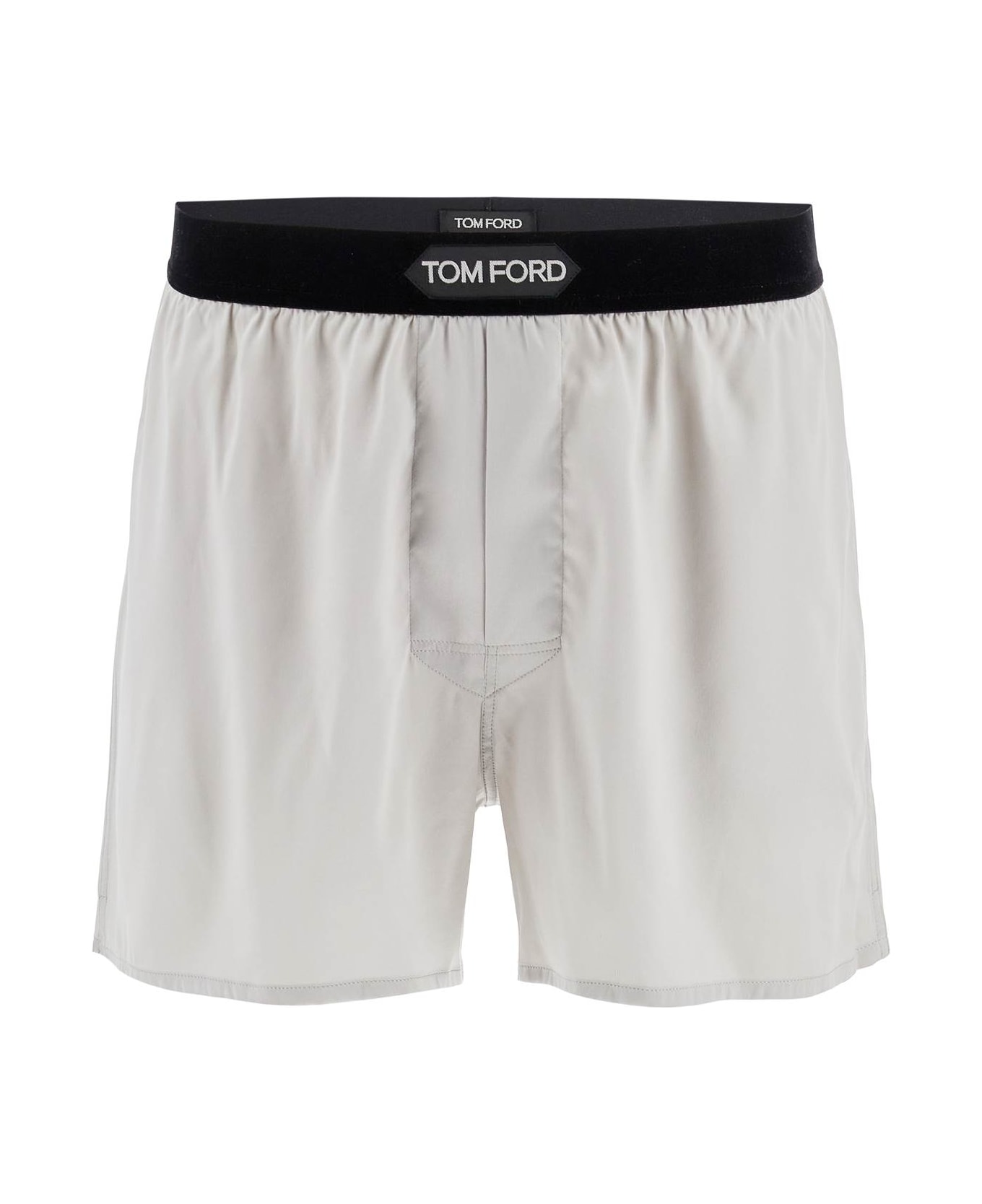 Tom Ford Silk Boxer Shorts - LIGHT GREY (Grey)