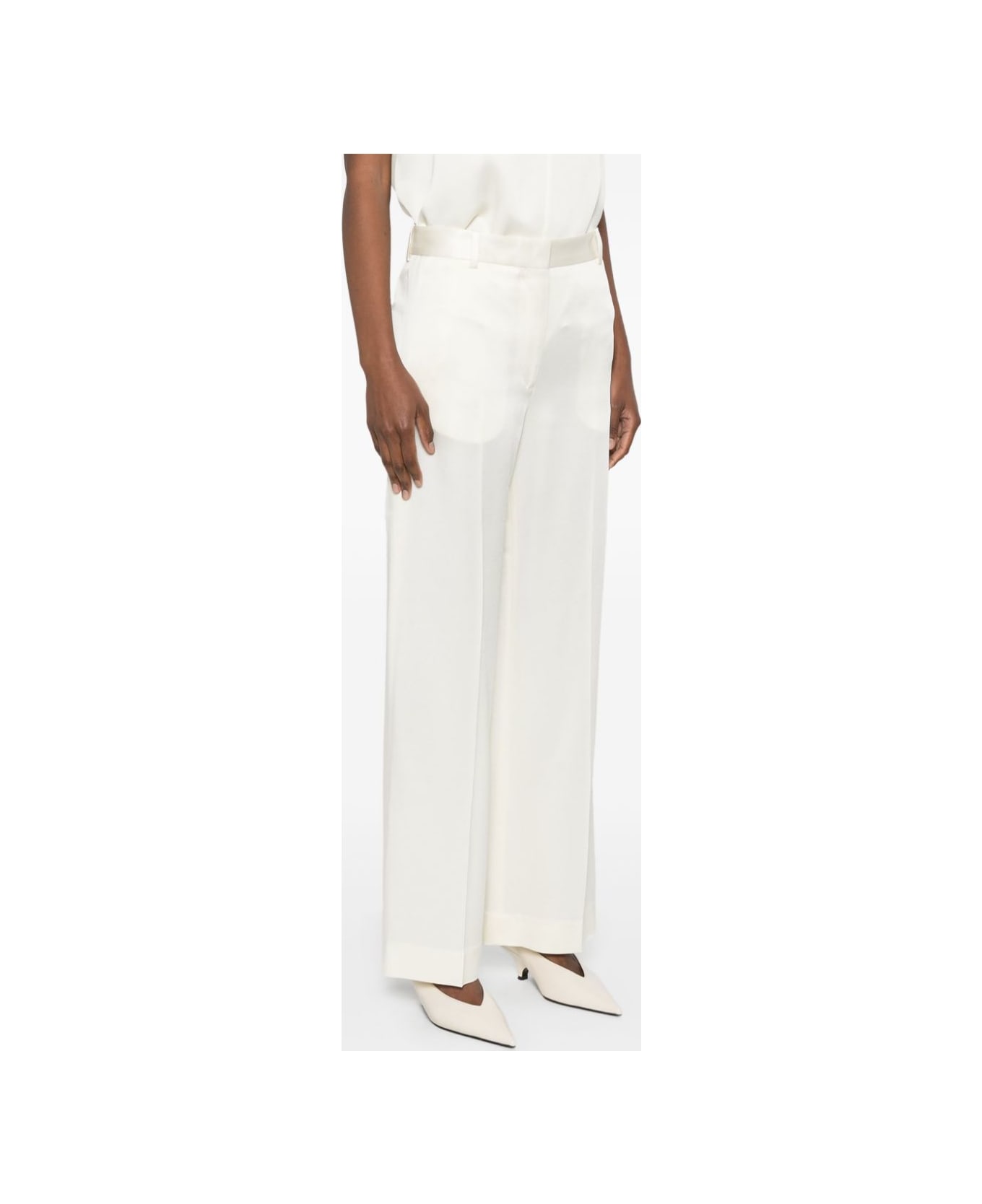 Totême Wide-leg Trousers - White