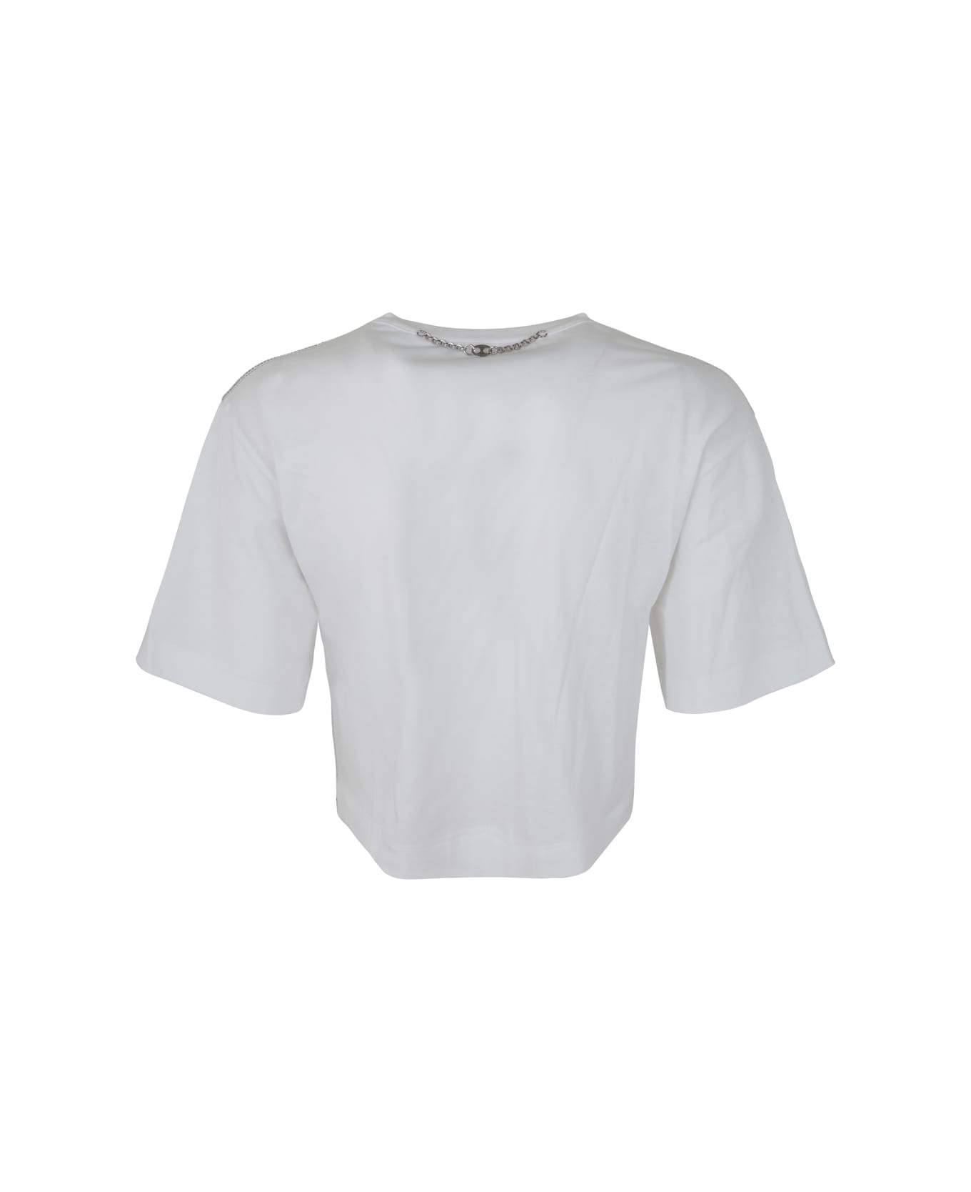 Paco Rabanne Haut Crew Neck T-shirt - Silver White