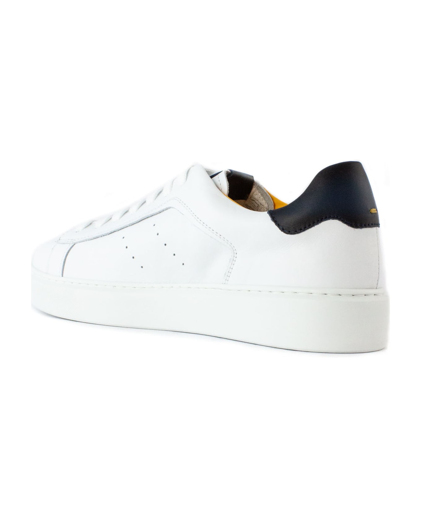 Doucal's White Leather Sneaker Doucal's - WHITE スニーカー