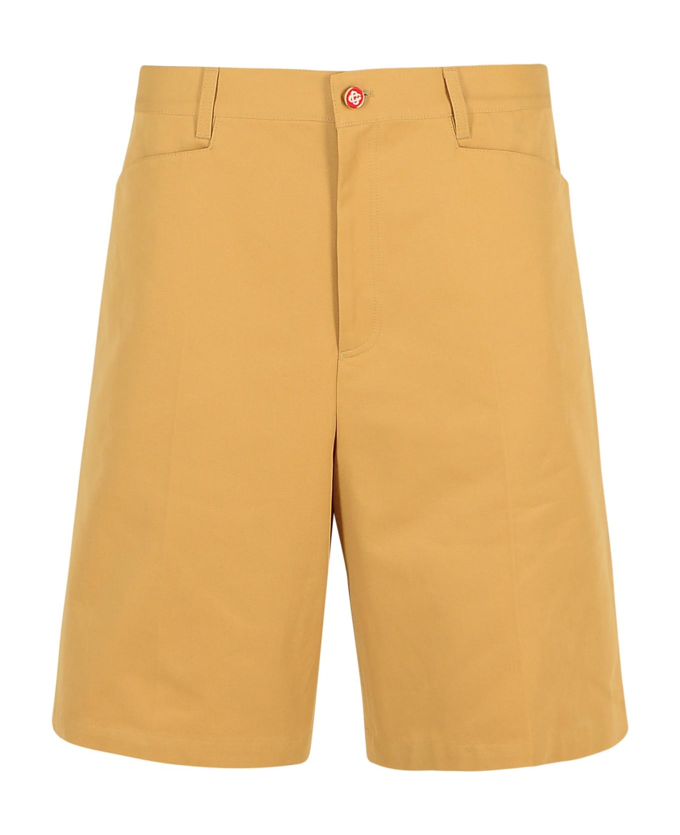 Casablanca 
chicano
 Beige Cotton Bermuda Shorts - Beige
