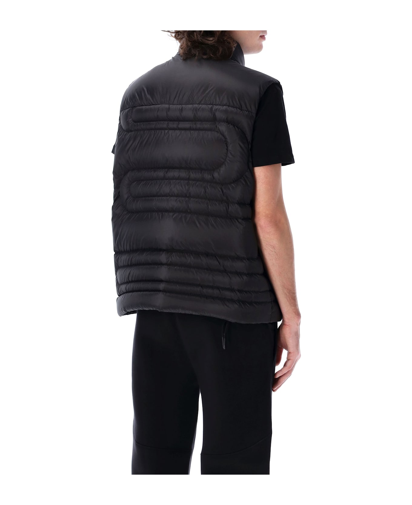 Moncler Emeishan Snake-quilted Down Gilet - BLACK