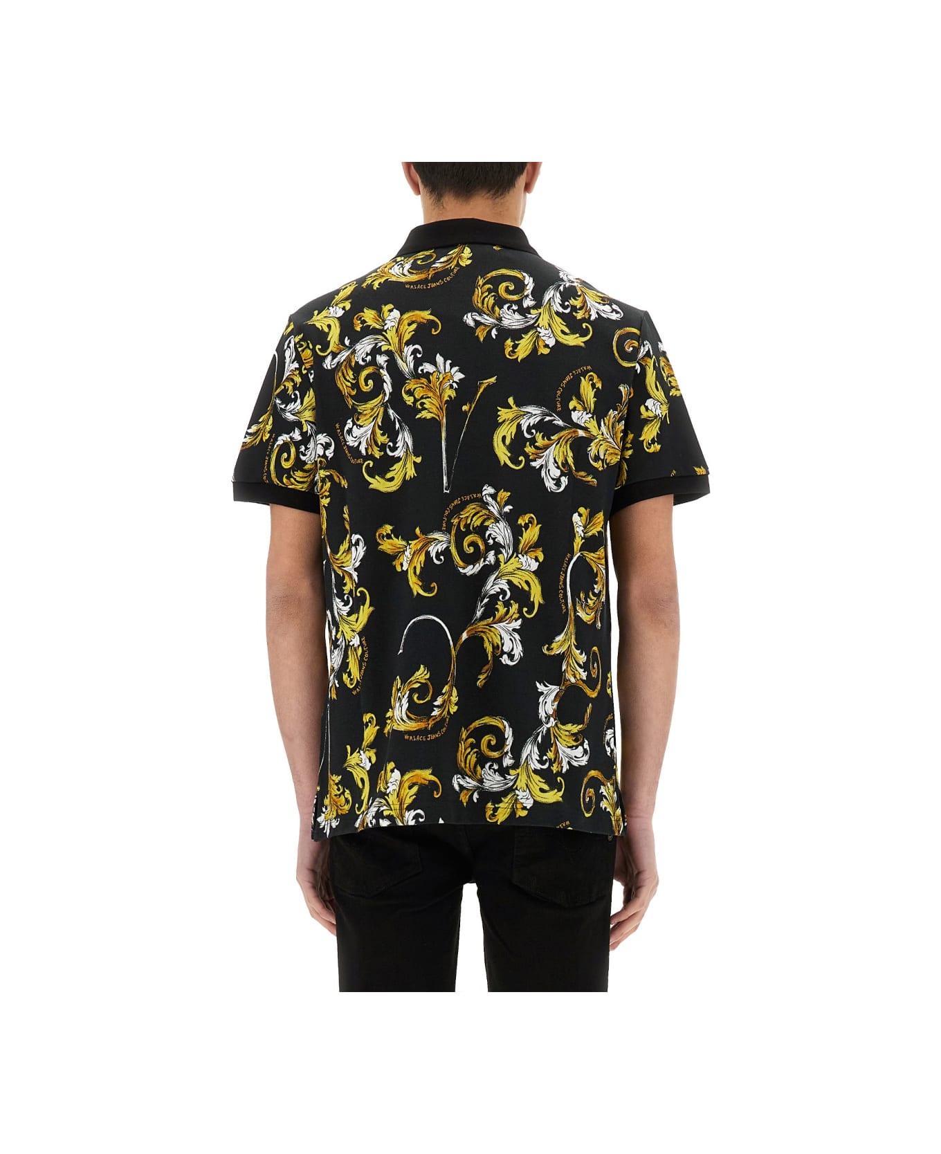 Versace Jeans Couture Polo Outline Baroque - BLACK