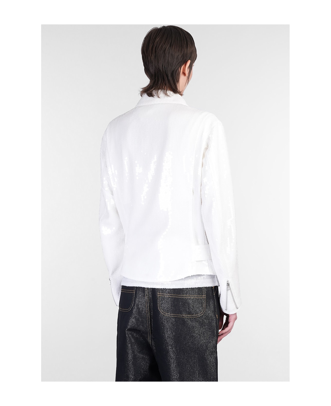 Junya Watanabe Biker Jacket In White Polyester - white