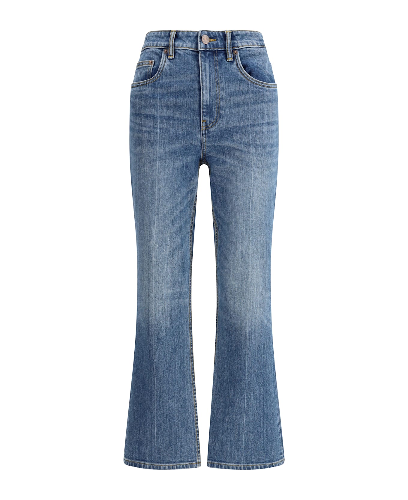 Tory Burch Cropped Flare Jeans - Medium Vintage Wash