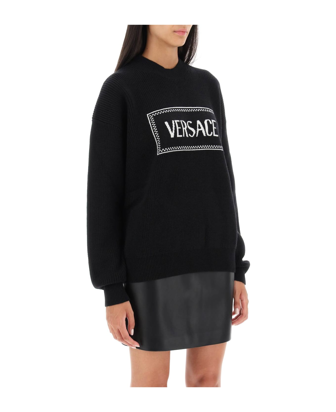 Versace Sweater - Nero+bianco ニットウェア