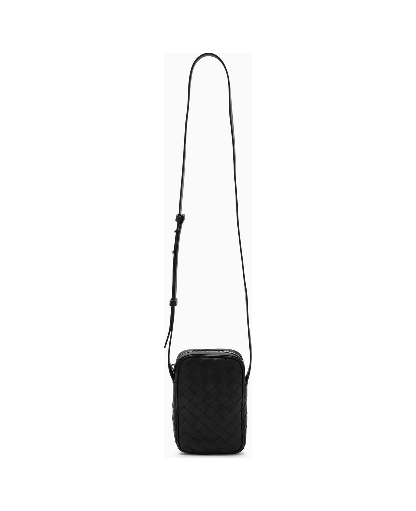 Bottega Veneta Black Woven Mobile Phone Holder - BLACK