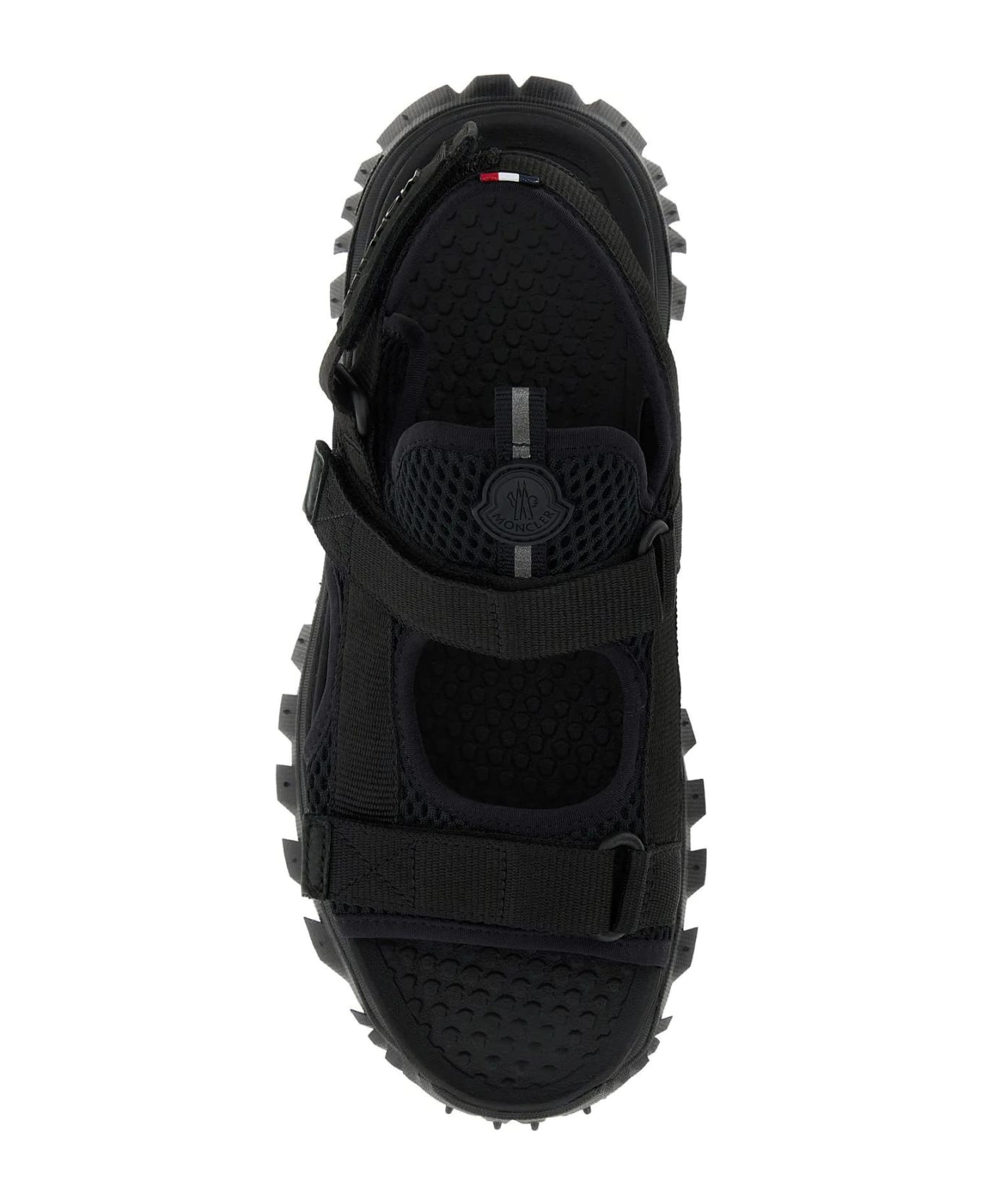 Moncler Black Nylon Trailgrip Vela Sandals - Black サンダル