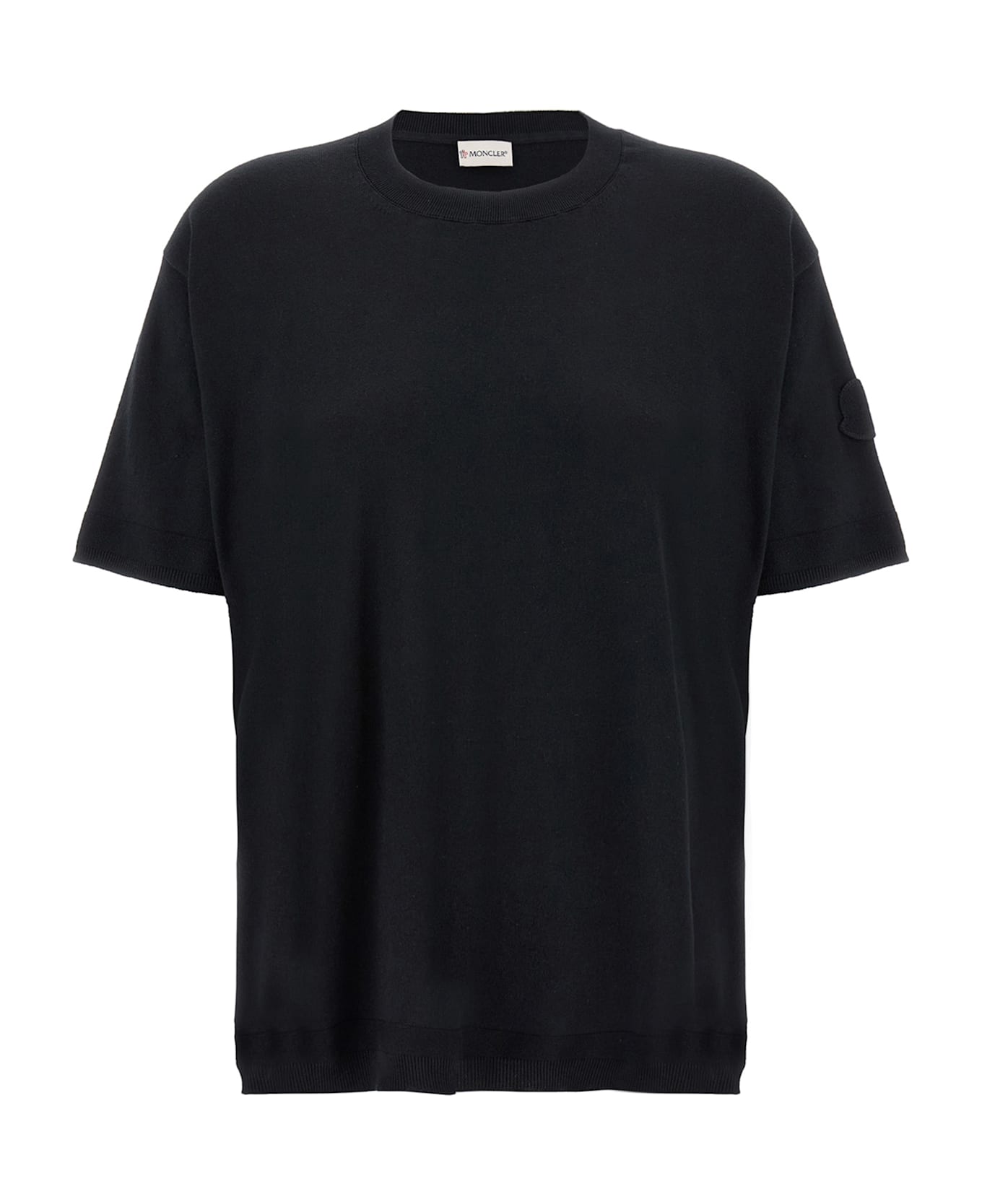 Moncler Silk T-shirt - BLACK