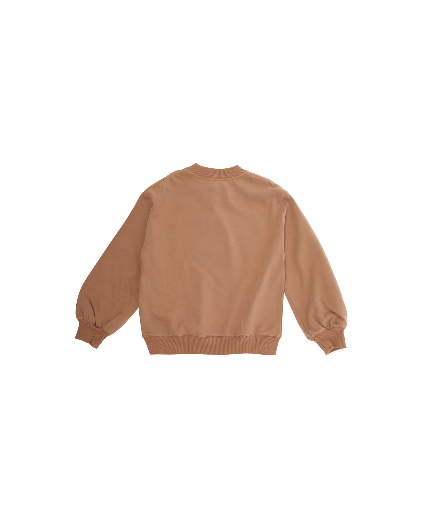 Chloé Beige Sweatshirt With Logo Lettering On The Front In Cotton Girl - Beige