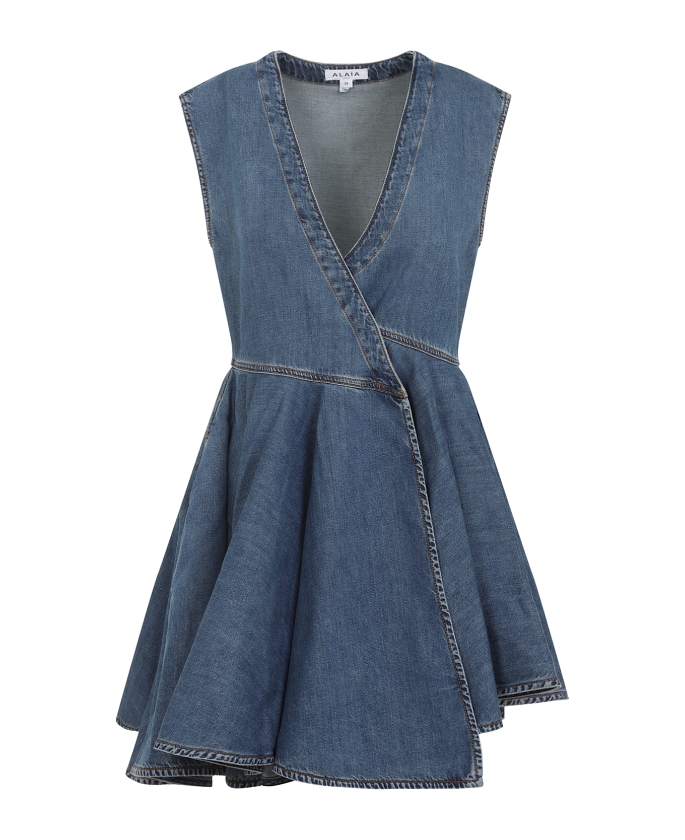 Alaia Alaïa Wrap Mini Dress - Bleu Mineral