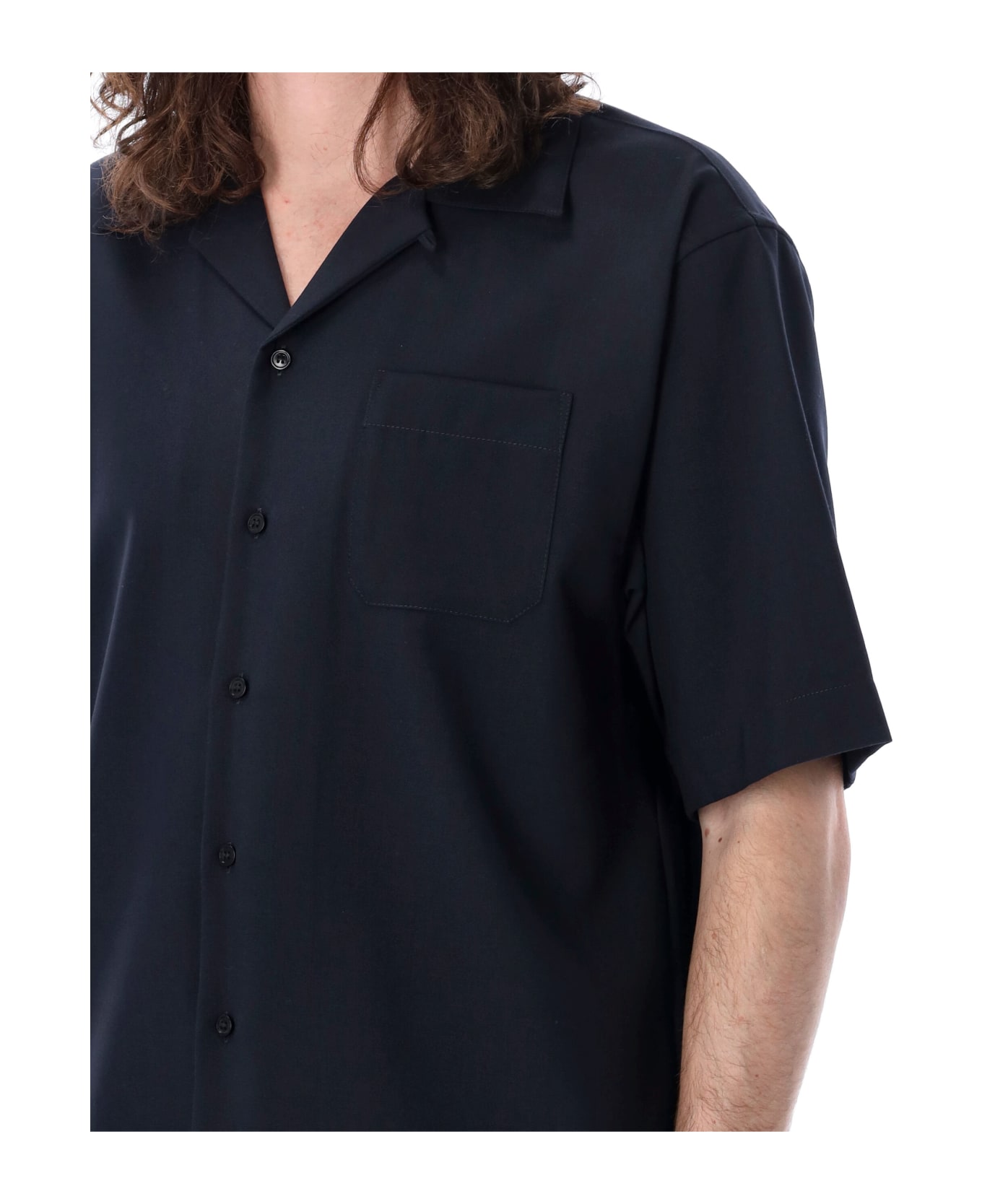 Marni Bowling Tropical Shirt - Blu black