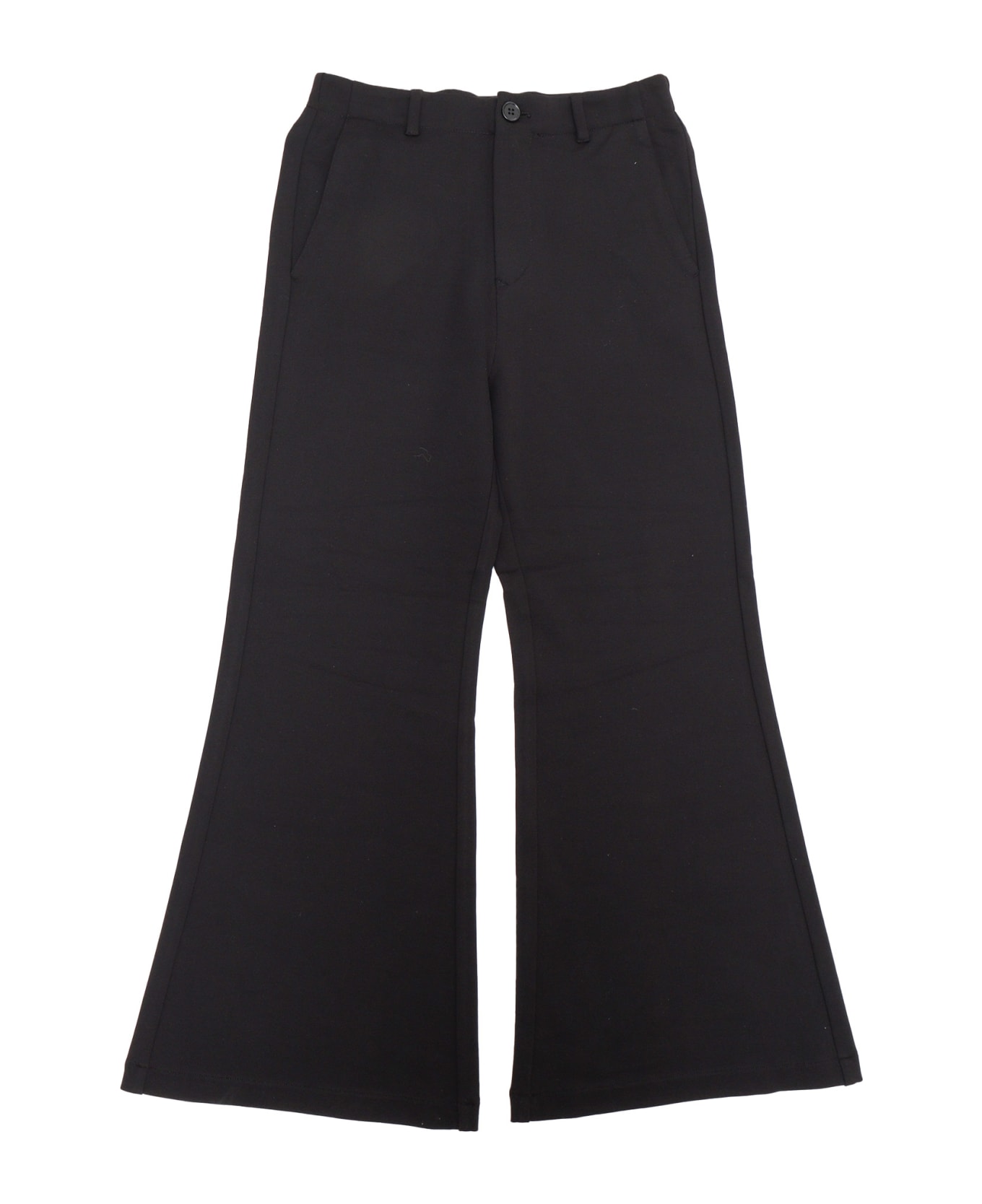 MM6 Maison Margiela Black Flared Trousers - BLACK