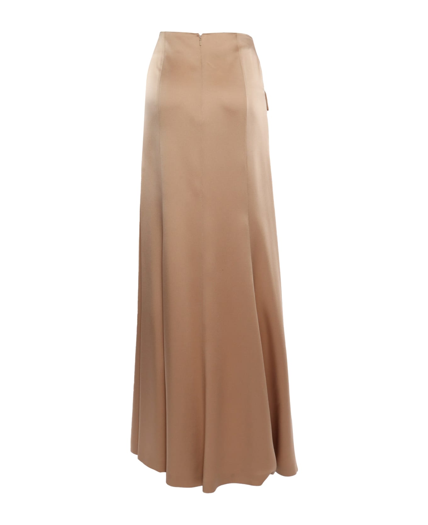Alberta Ferretti Camel Colored Long Skirt - BEIGE