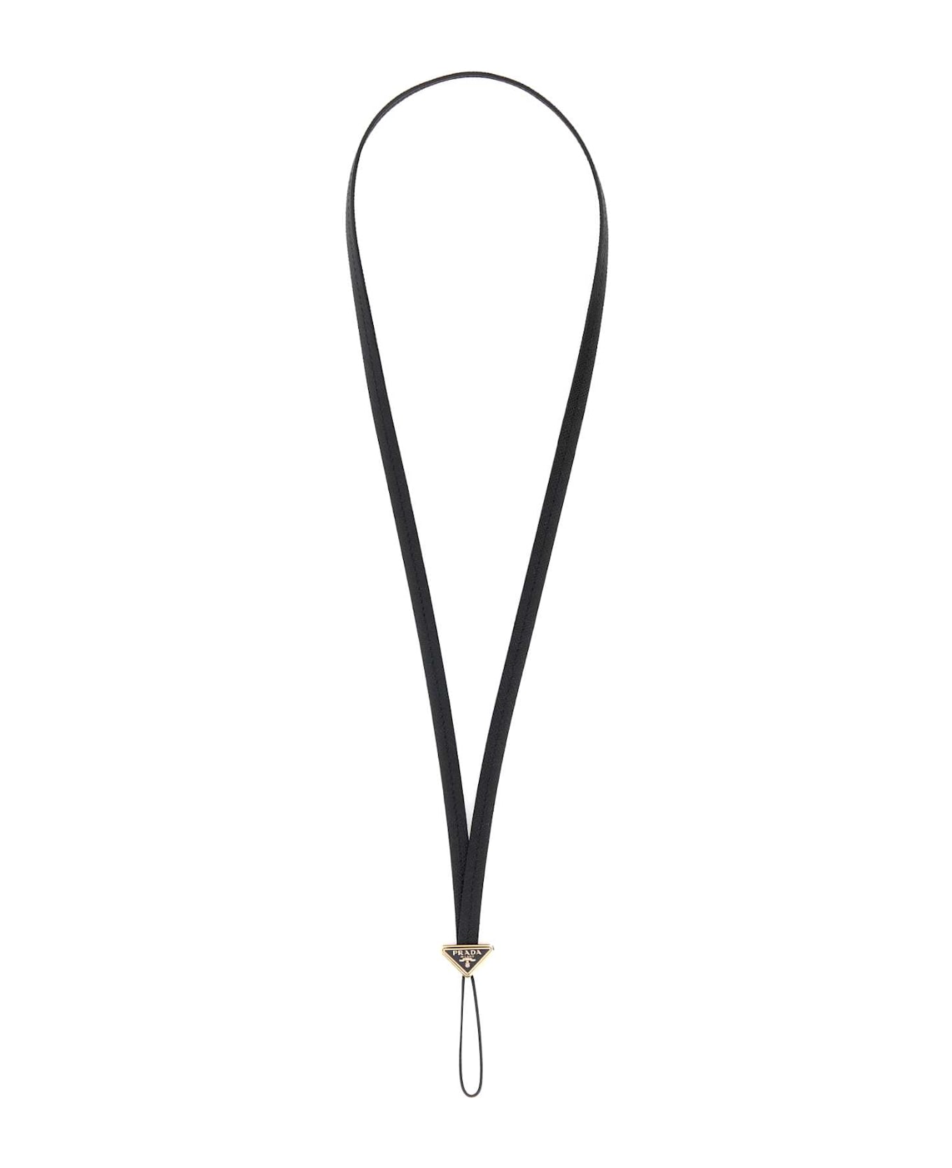 Prada Black Leather Headphone Holder - NERO