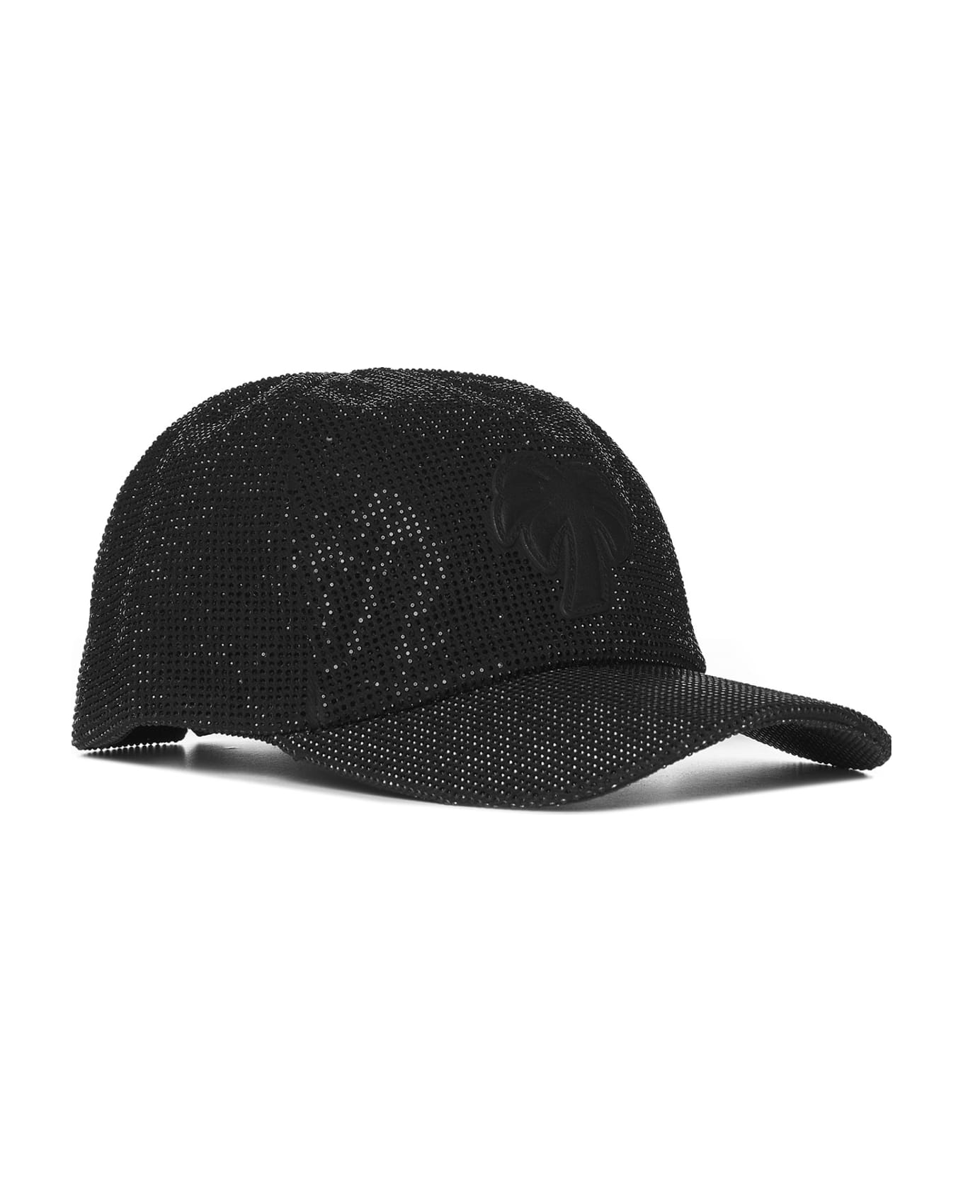 Palm Angels Rhinestone Baseball Cap - Black 帽子