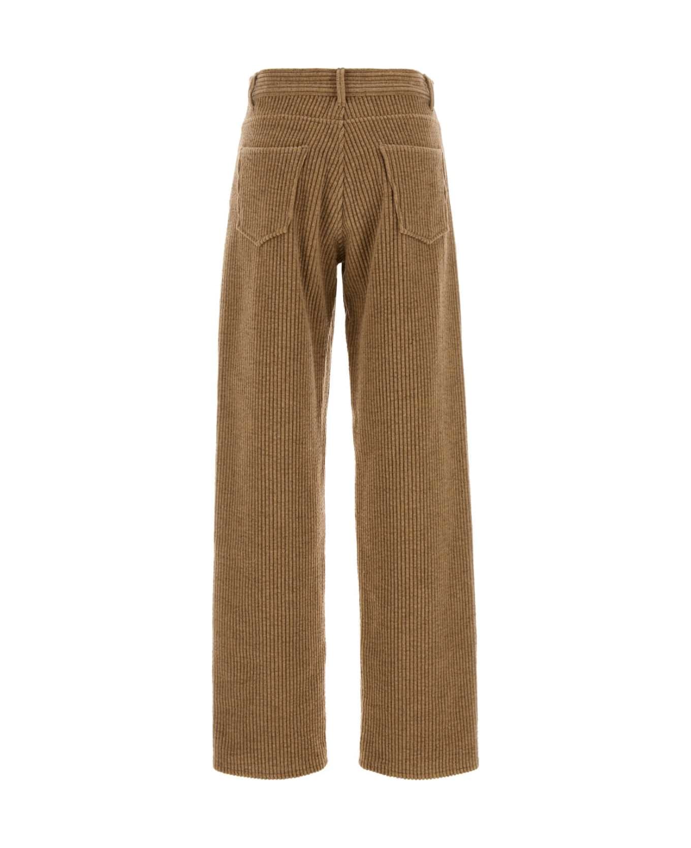 The Row Camel Corduroy Wide-leg Clair Pant - ANISE