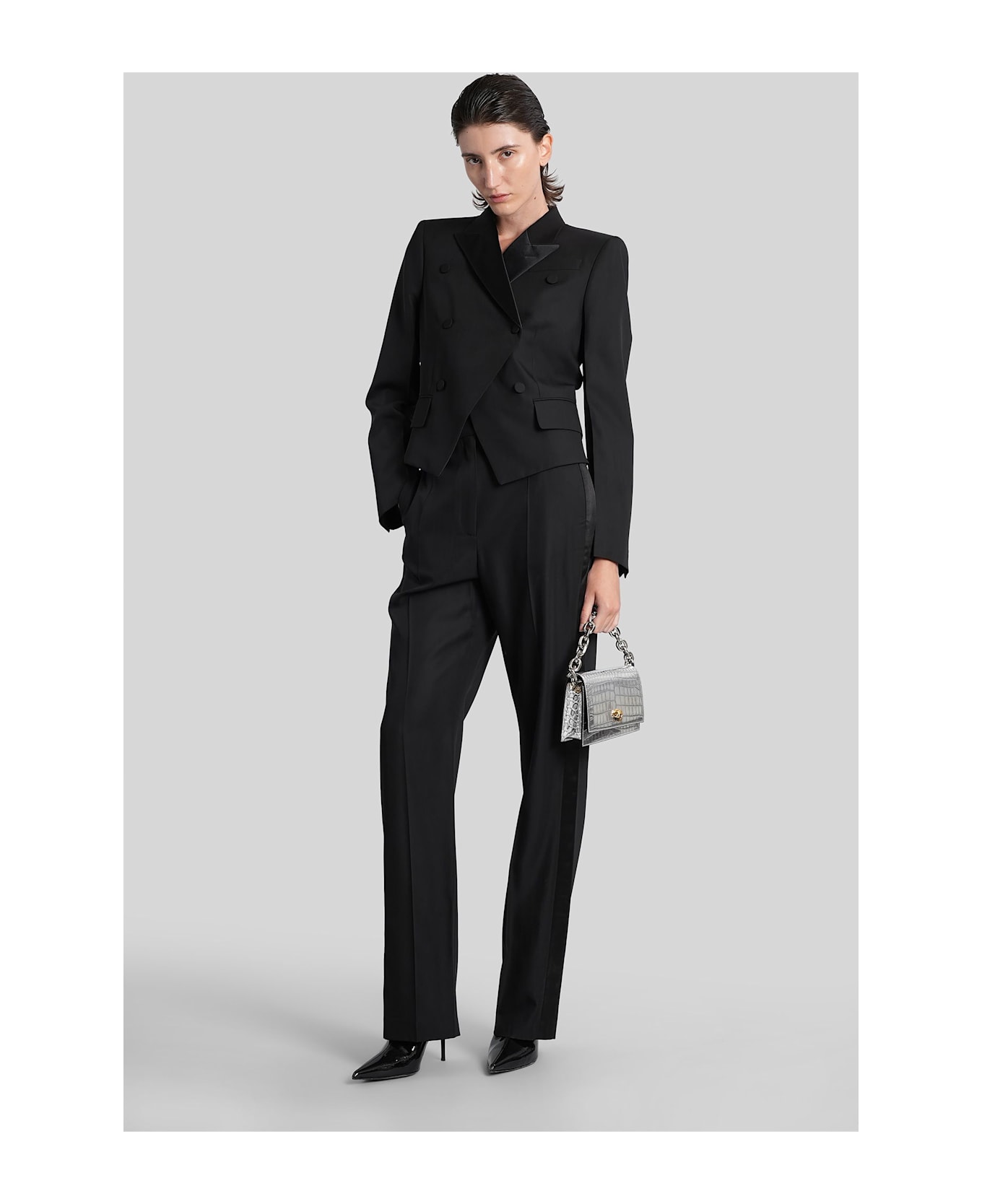 Alexander McQueen Blazer In Black Wool