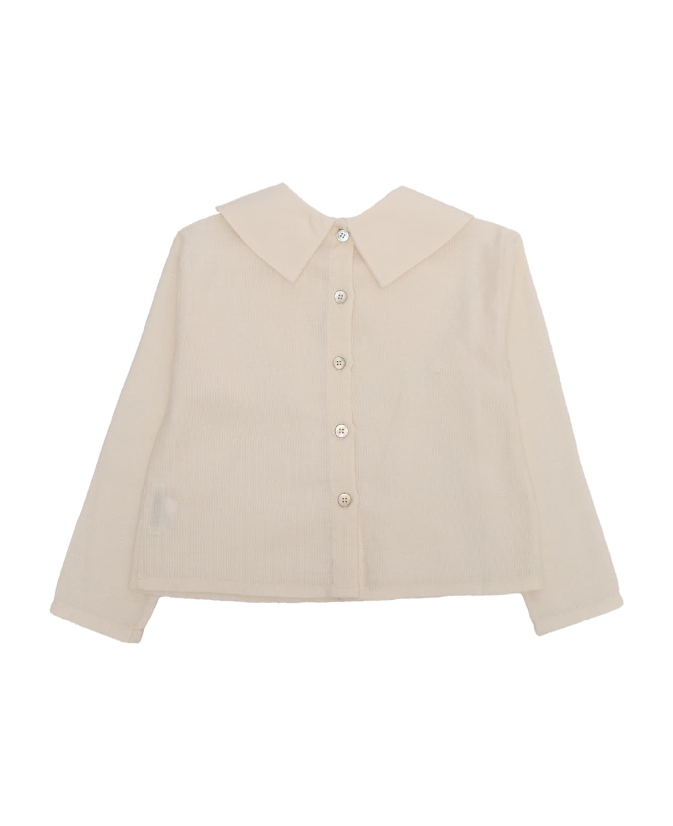 Zhoe & Tobiah Pointed Collar Blouse - CREAM トップス