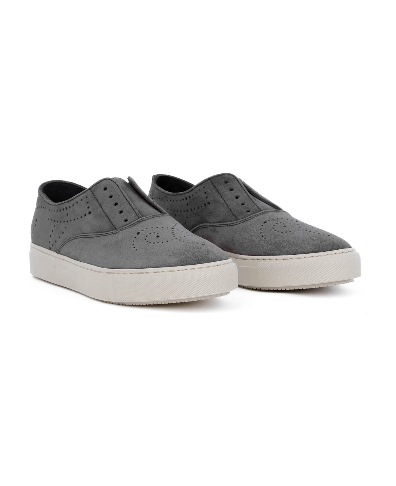 Fratelli Rossetti One Grey Suede Slip-on Sneaker - ACCIAIO