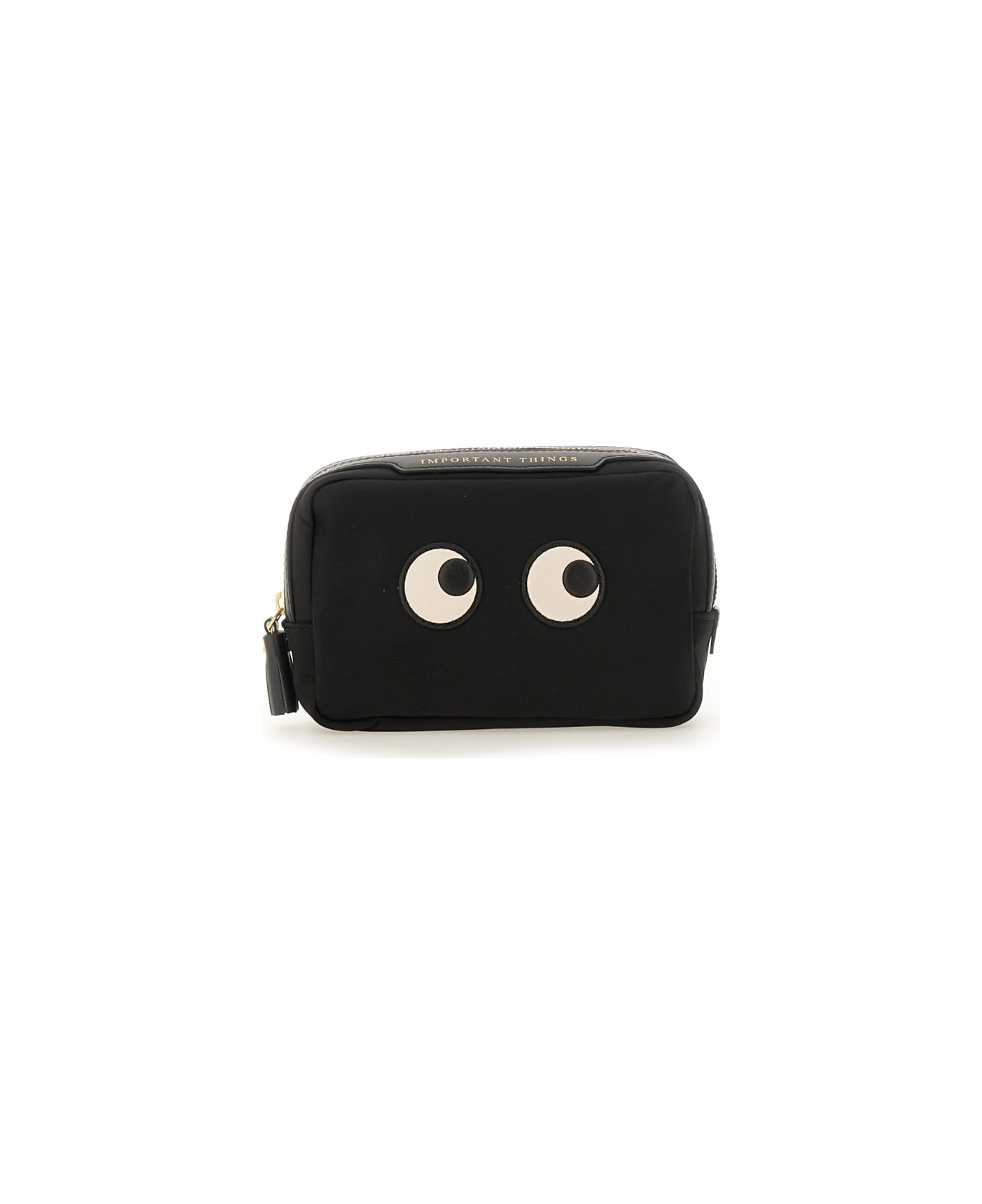 Anya Hindmarch Beauty Case "important Things Eyes" - BLACK