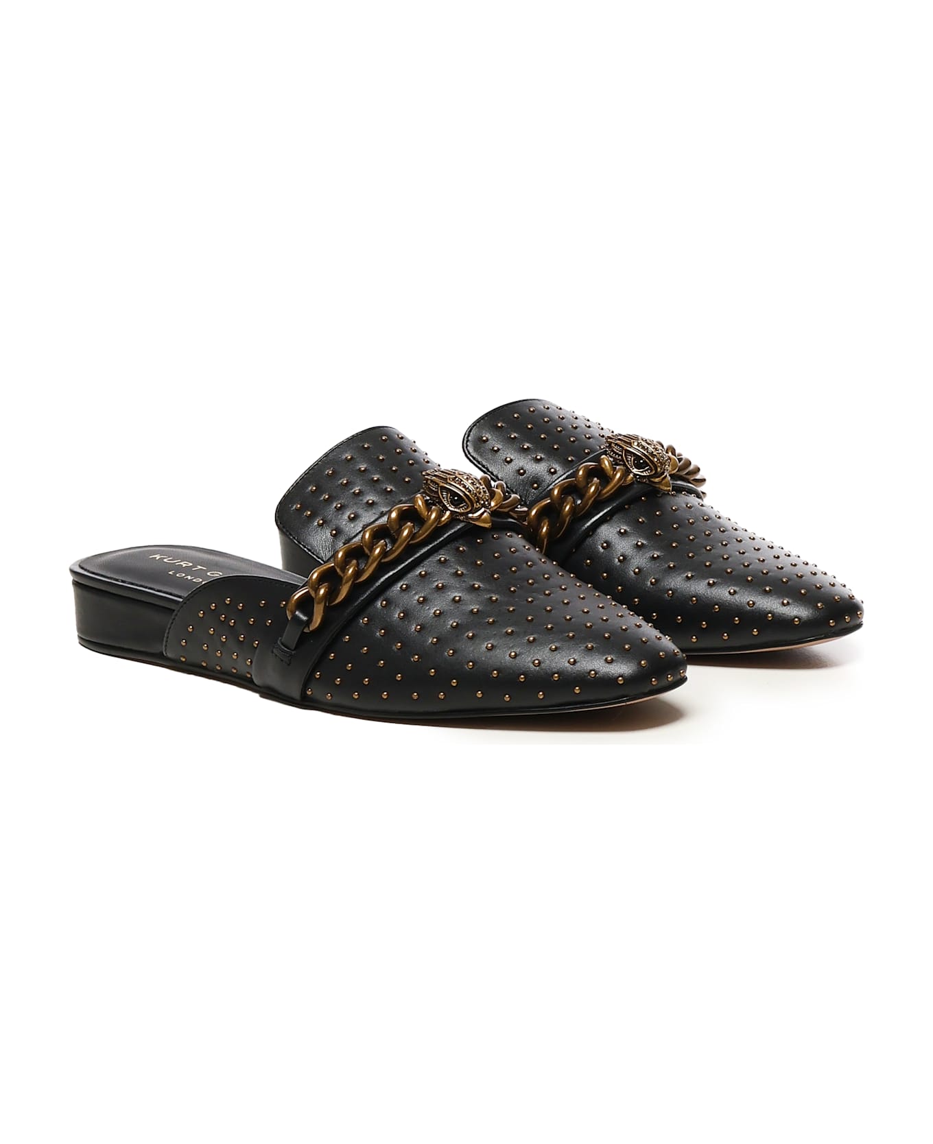 Kurt Geiger Chain Detail Chelsea Mules - Black