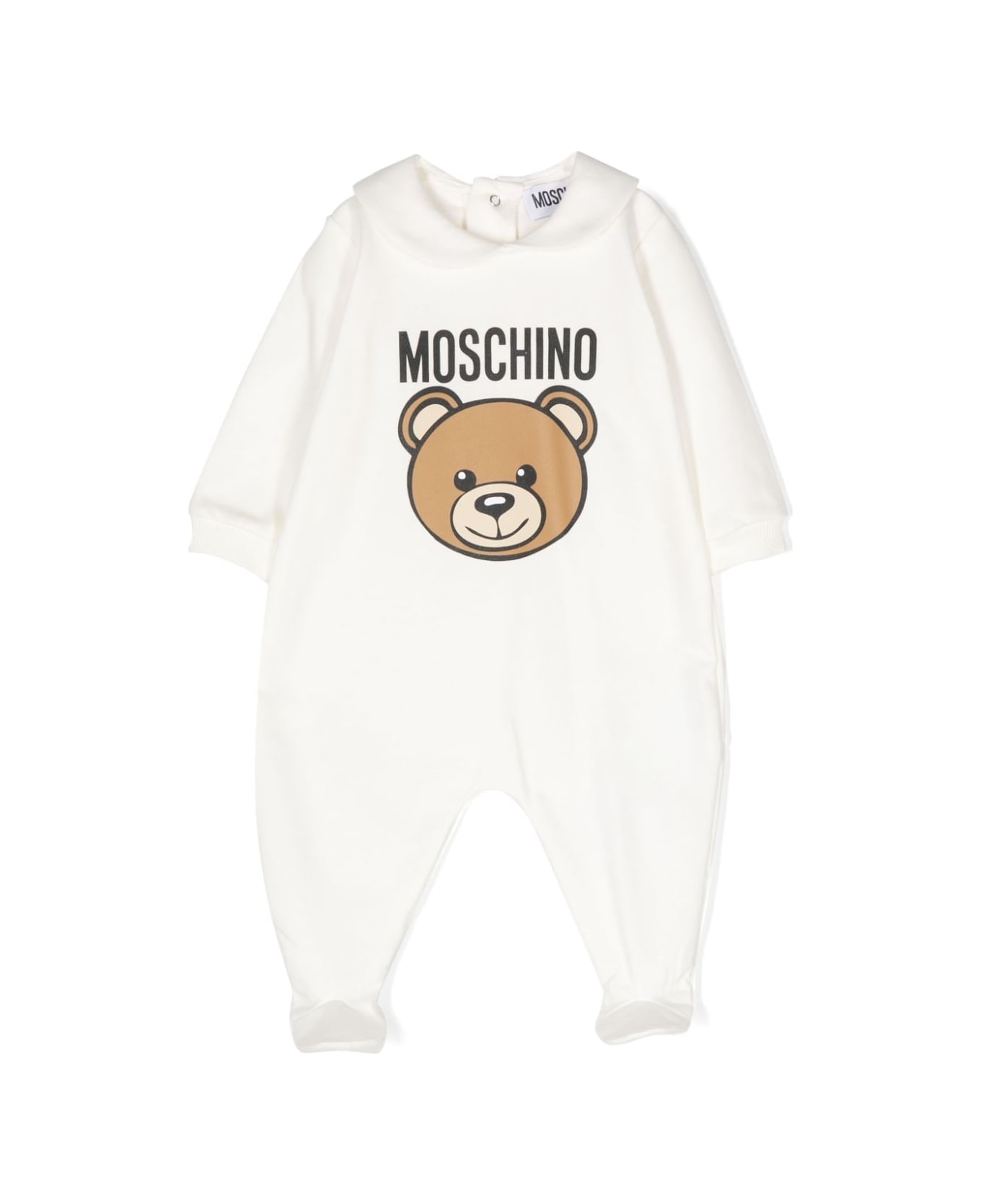 Moschino Tutina Con Stampa Teddy Bear - White ボディスーツ＆セットアップ