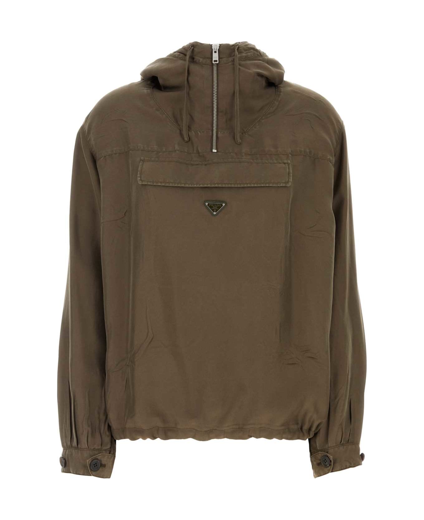 Prada Brown Twill Jacket - MIMETICO