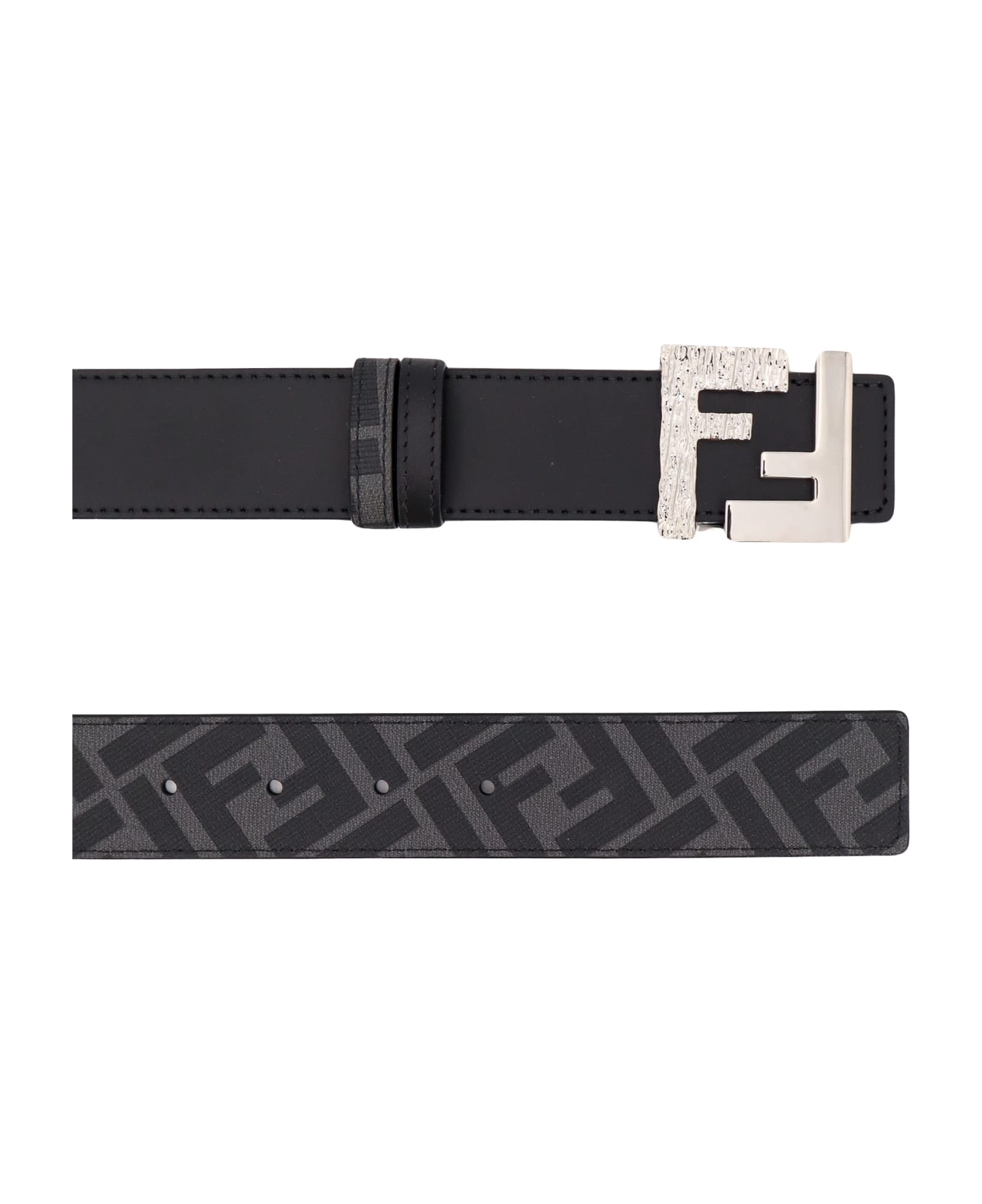 Fendi Squared Ff Belt - Black