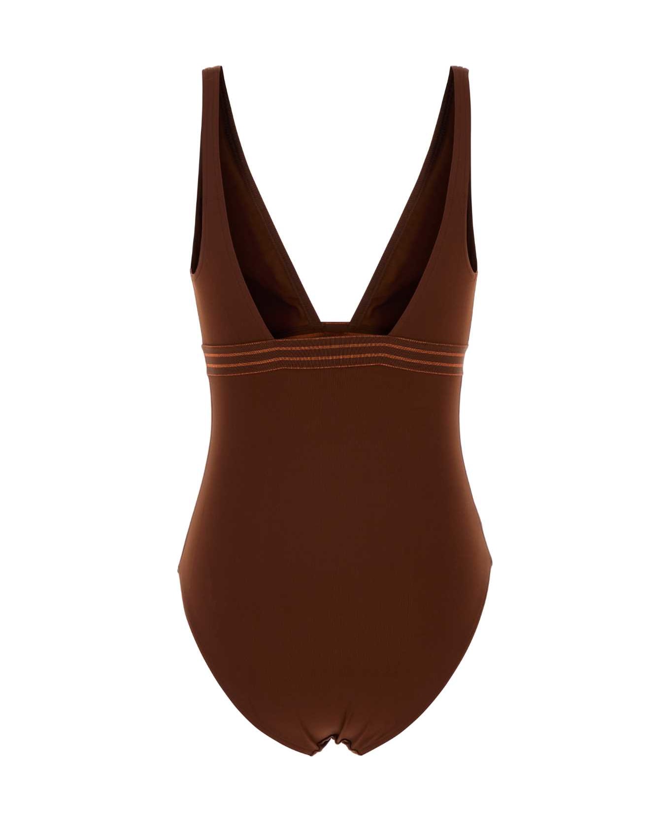 Eres Brown Stretch Nylon Sillage Swimsuit - TORTUE