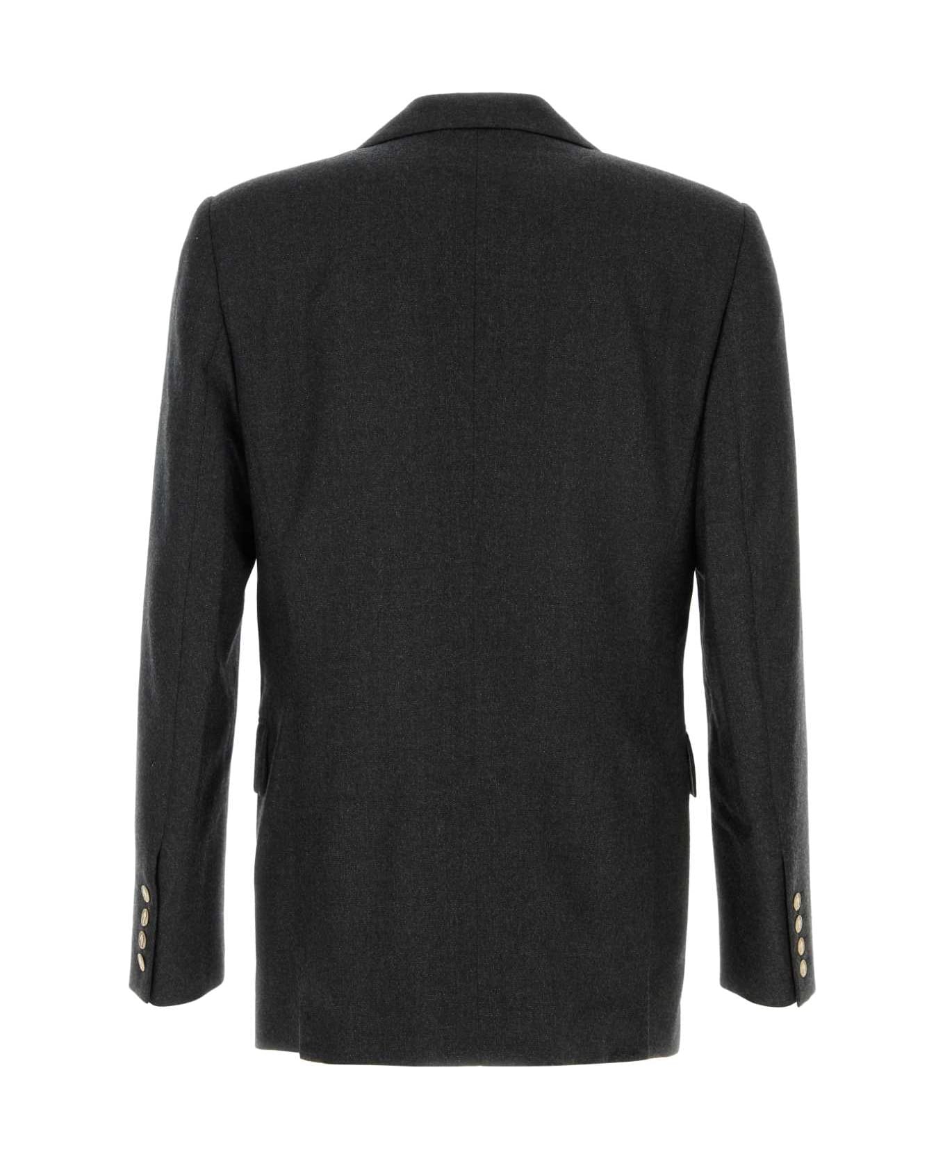 Vivienne Westwood Charcoal Wool Blend Captain Blazer - CHARCOAL